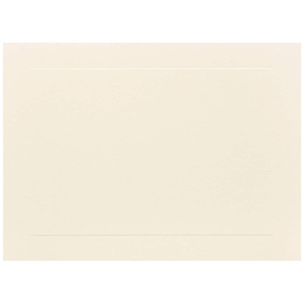 JAM Paper 5" x 6" Ivory Panel Blank Flat Note Cards