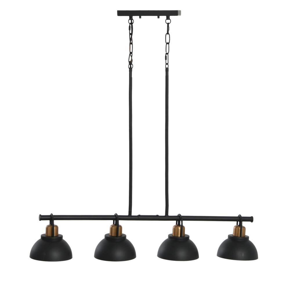 Hello Honey® Robert Stevenson Lighting Walsh Metal 4-Light Linear Chandelier with Shades