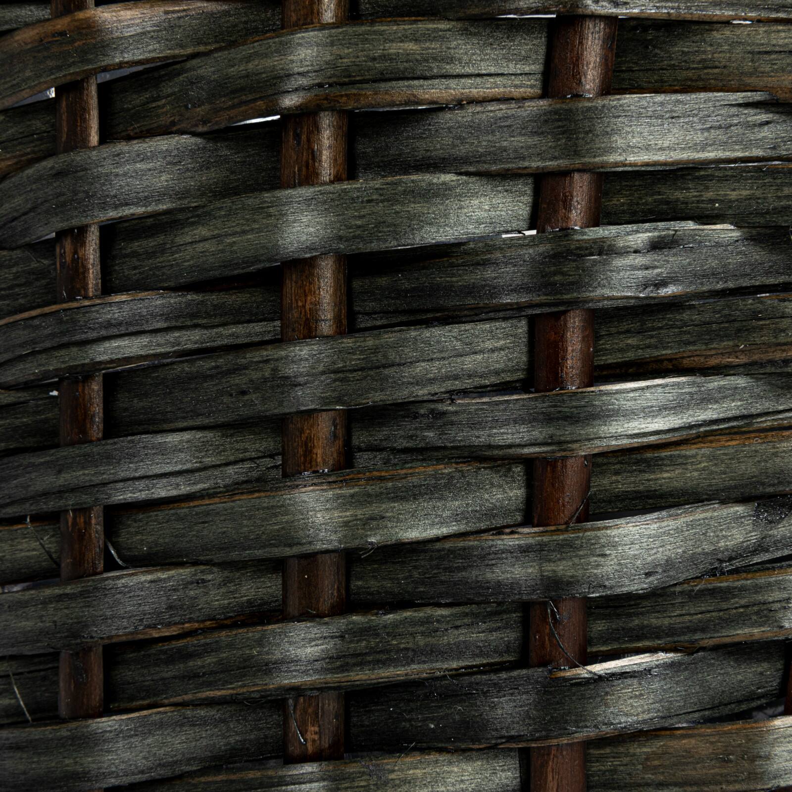 Household Essentials 11.75" Brown Handwoven Willow Waste Basket with Plastic Liner