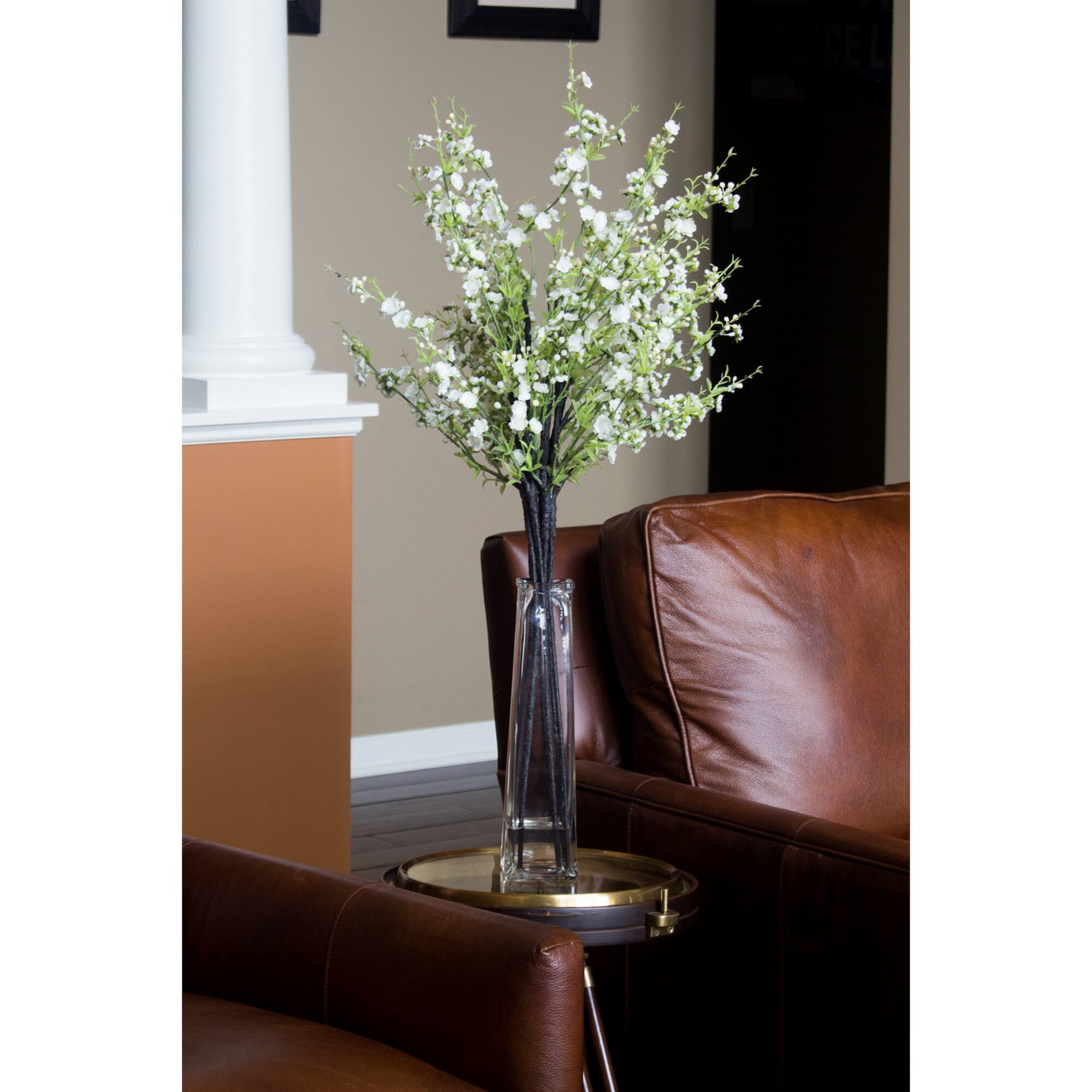 38&#x22; Cherry Blossoms Silk Arrangement in Vase 