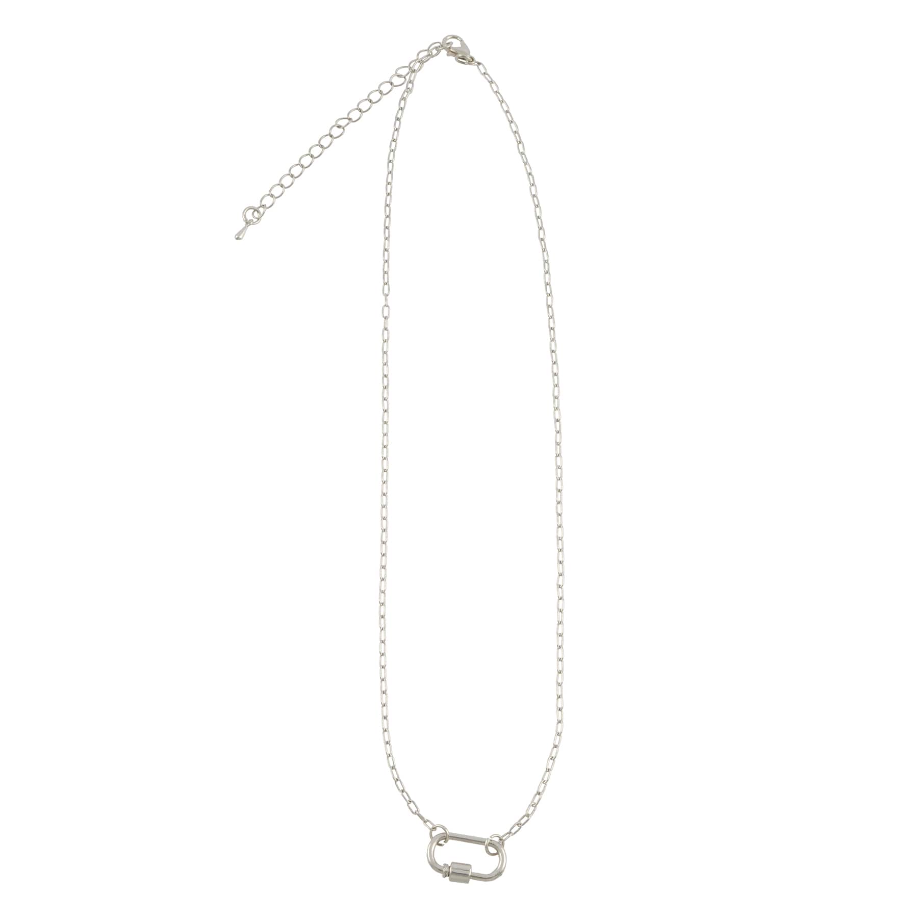 12 Pack: 18" Rhodium Paperclip Necklace by Bead Landing™