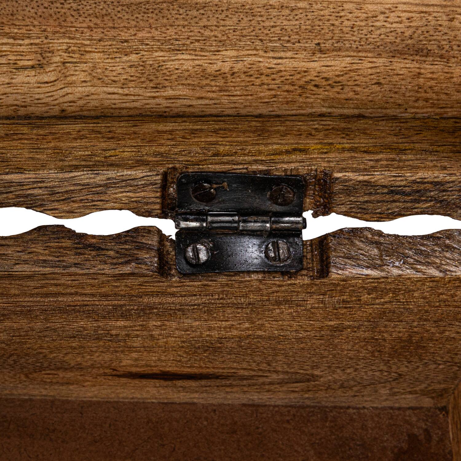 Hello Honey® Burnt Finish Hand Carved Mango Wood Nesting Box Set