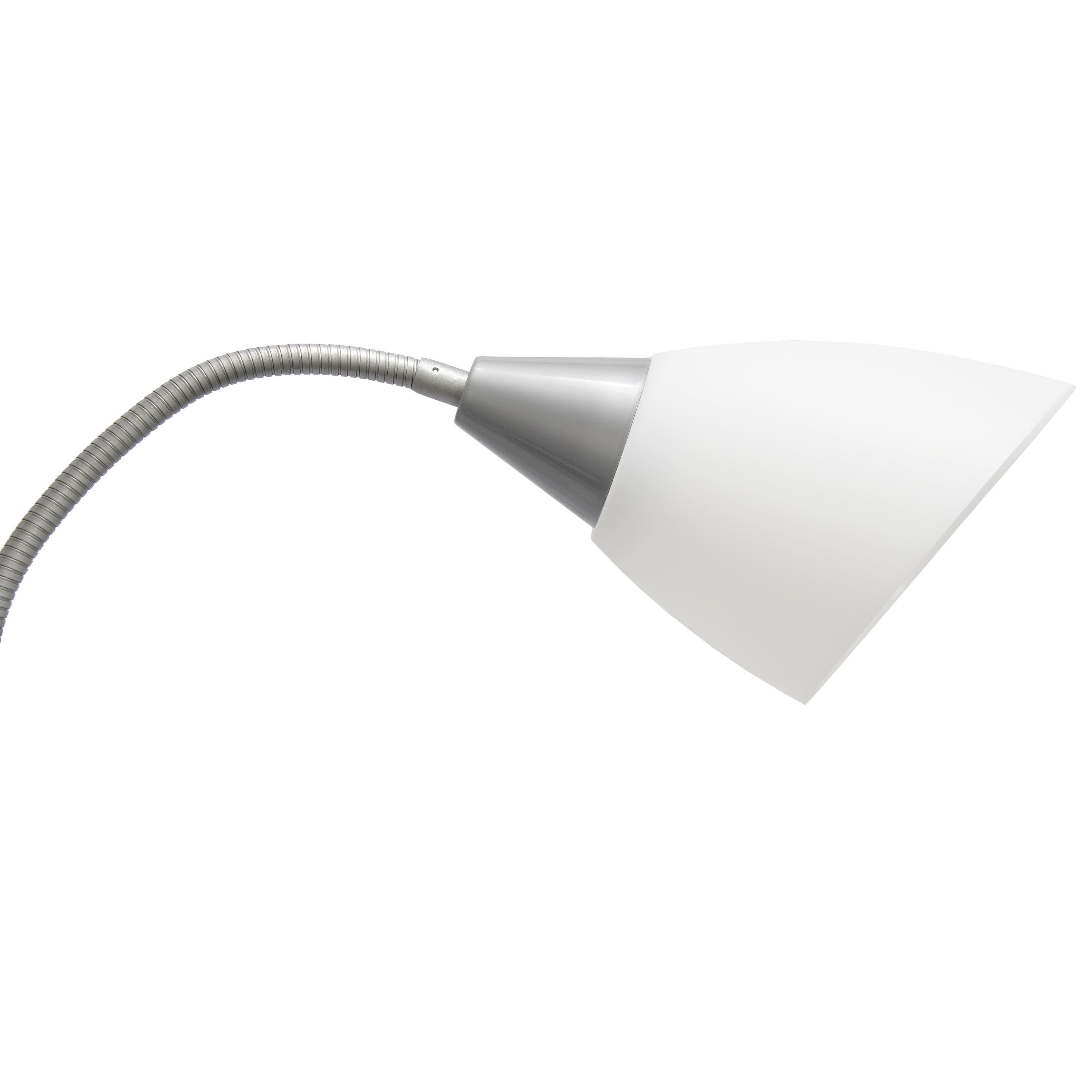Simple Designs&#x2122; 5.6ft. 5-Light Gooseneck Silver Floor Lamp