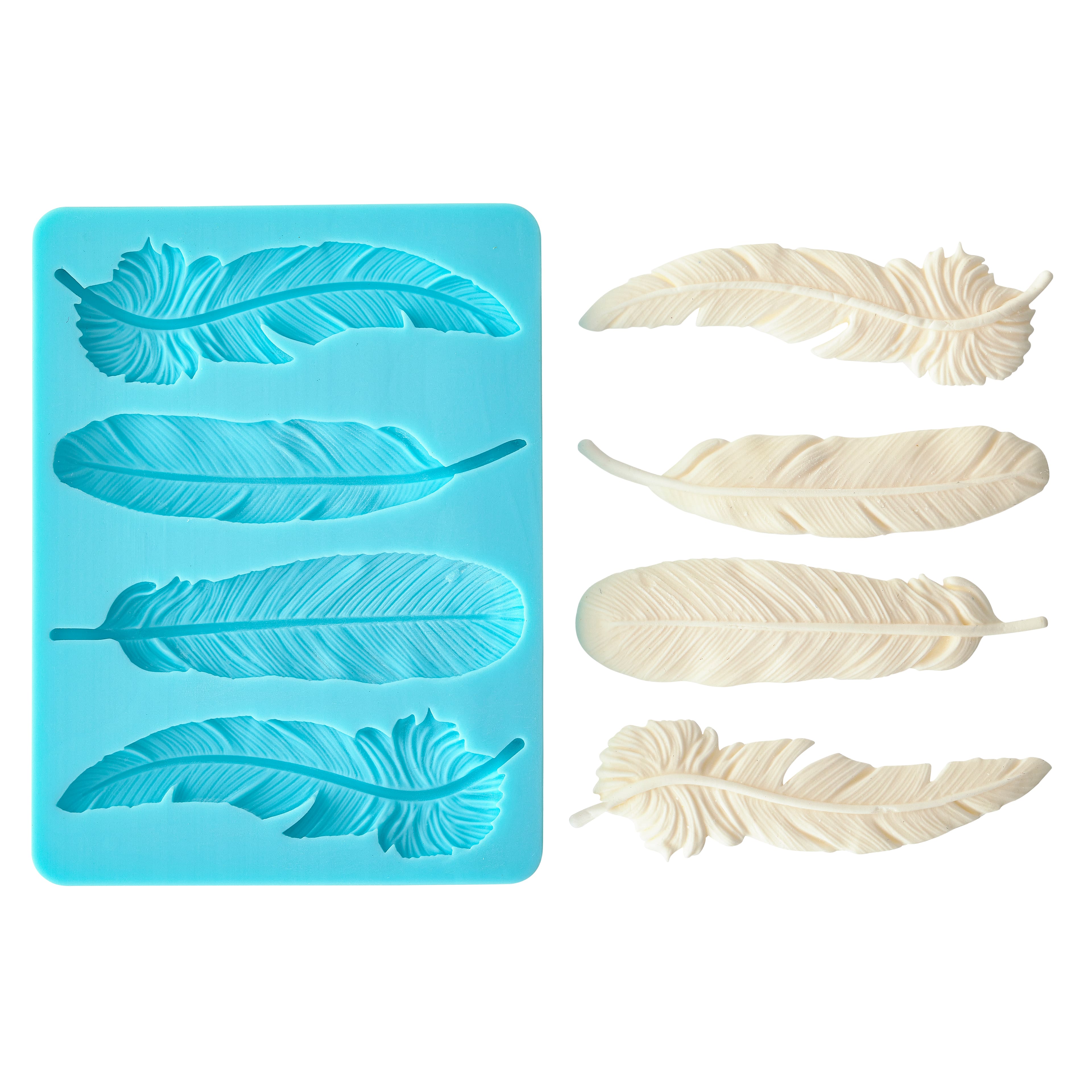Feathers Silicone Fondant Mold by Celebrate It&#xAE;