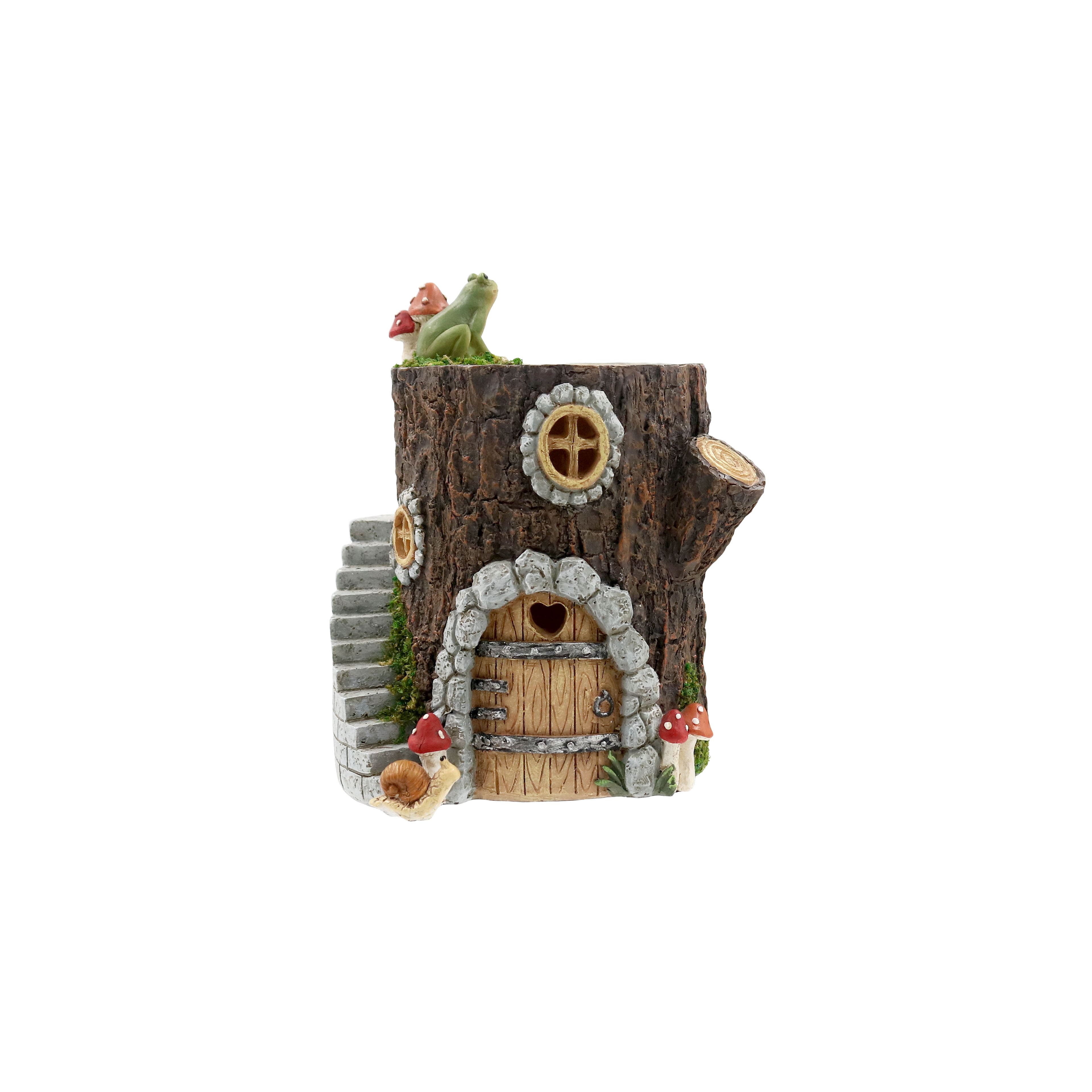 Mini LED Tree Log House Decoration by Ashland&#xAE;