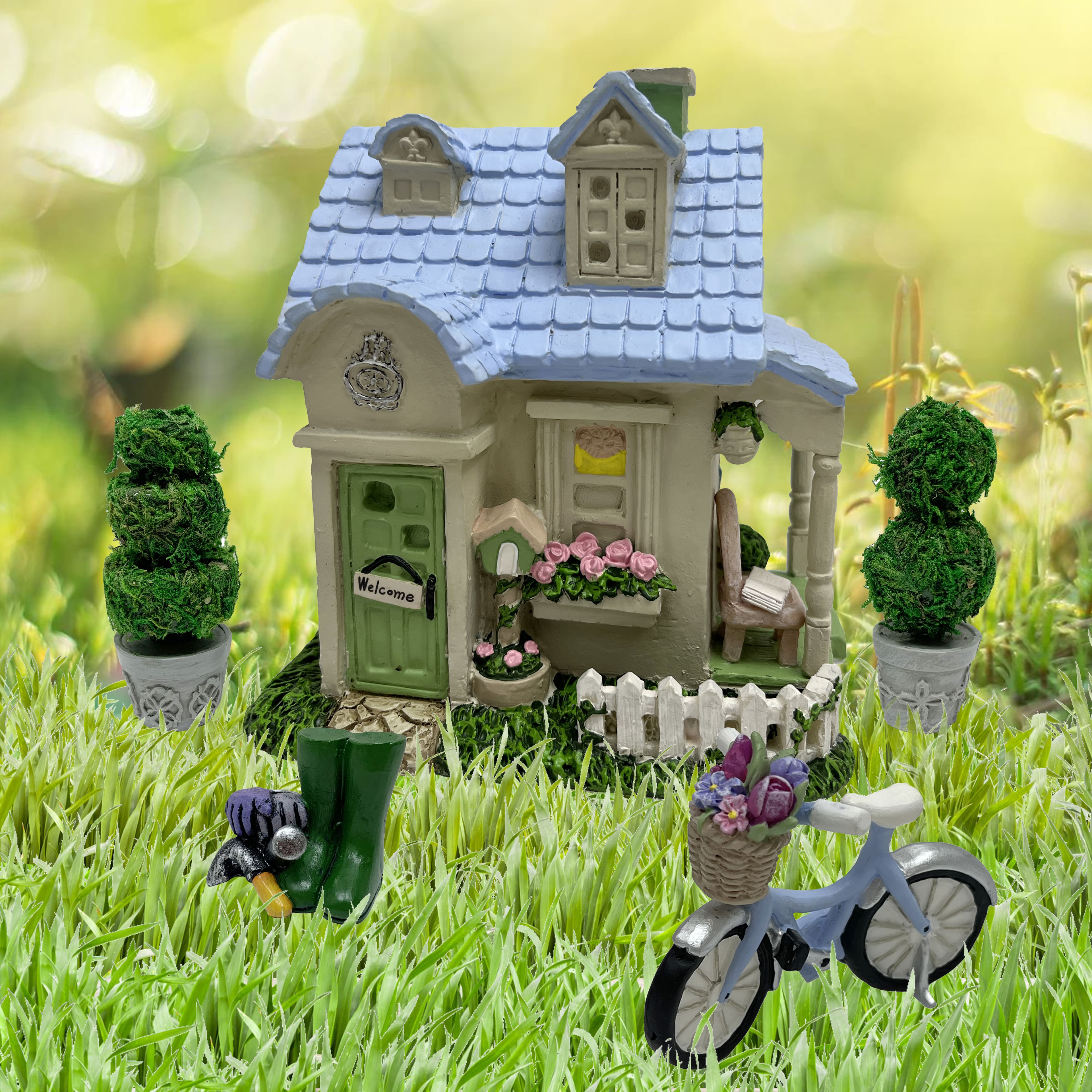 Outils jardin miniature maison poupée