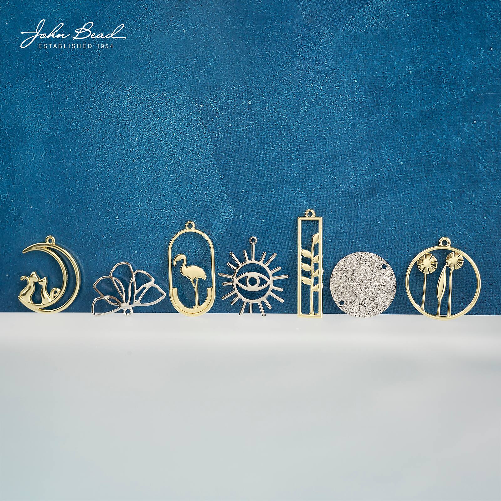 John Bead 40mm Silver Organic Circle Beadwork Pendants, 3ct.