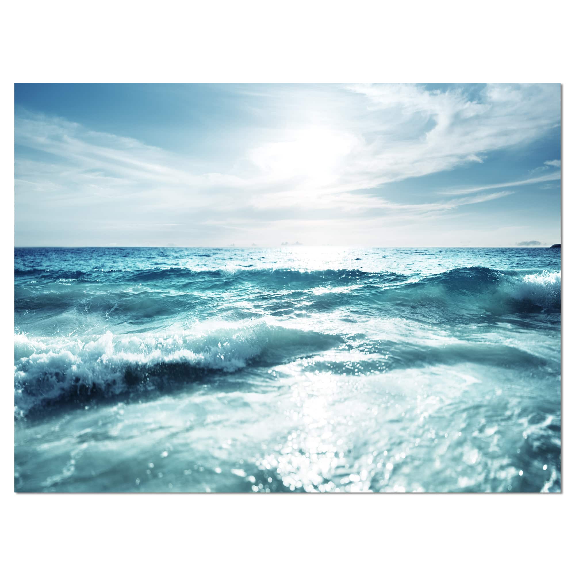 Designart - Seychelles Beach at Sunset - Seascape Canvas Art Print