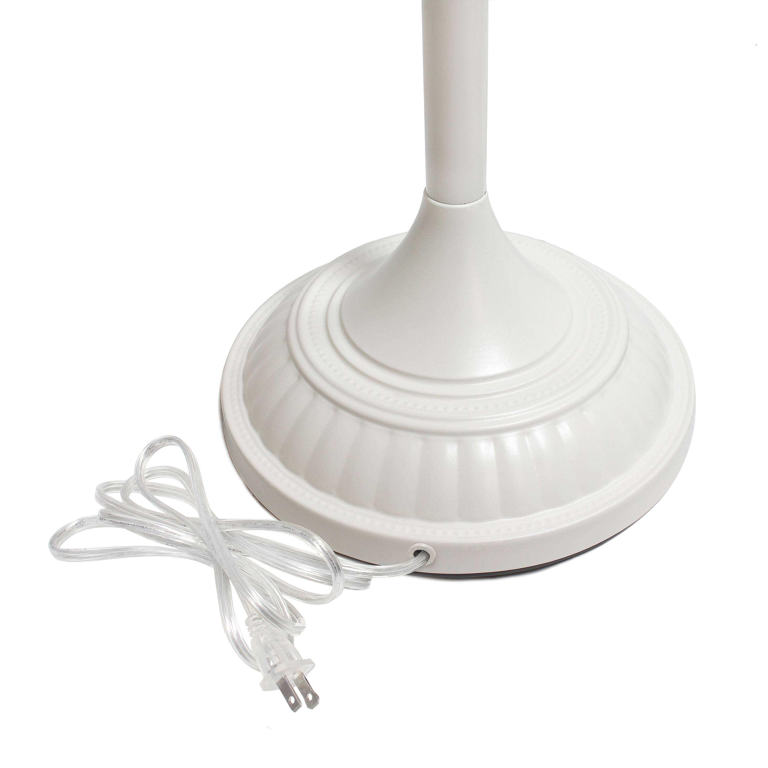 Lalia Home 6ft. Torchiere Floor Lamp with Marbleized Shade