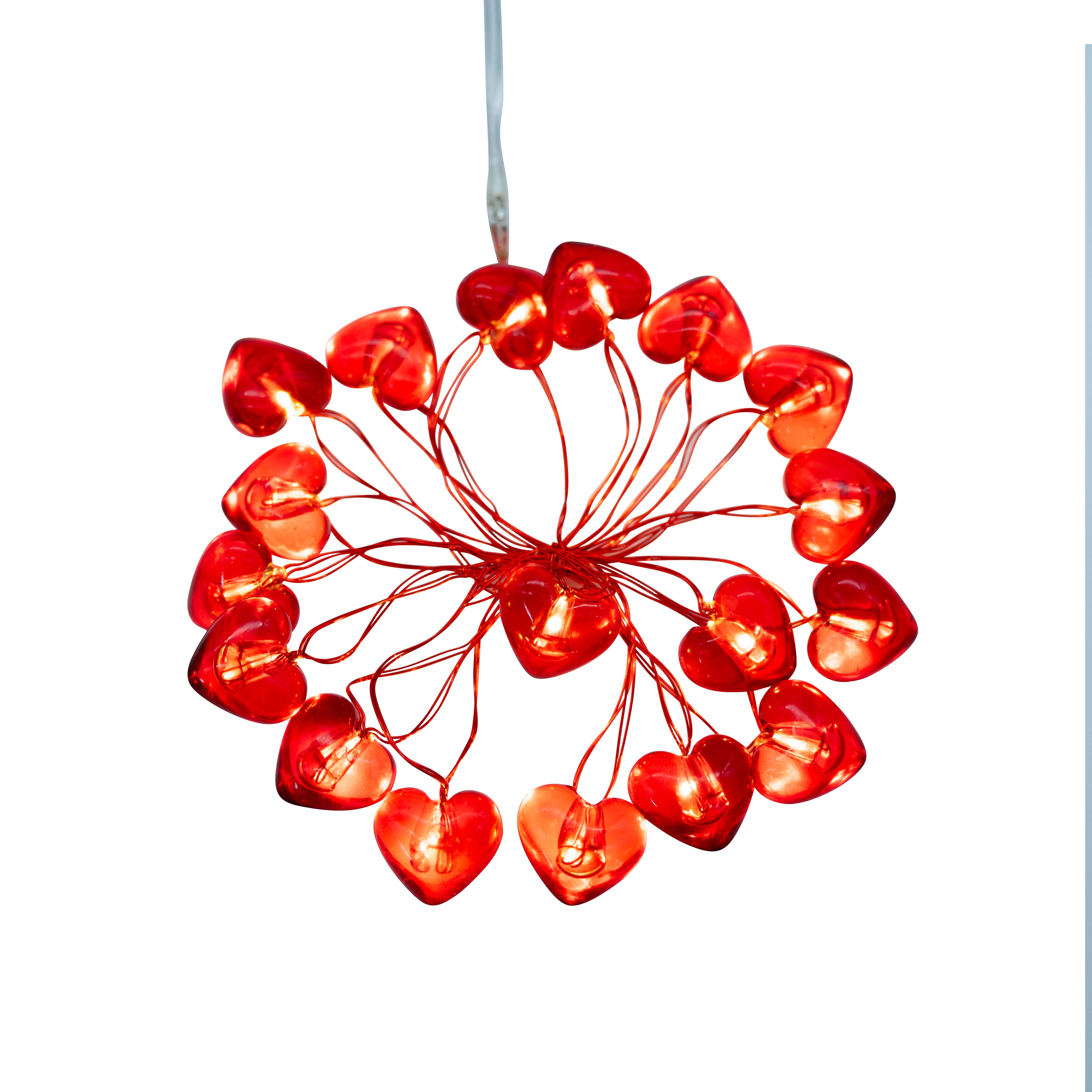 6ft. Red Heart Icon LED String Lights by Celebrate It™