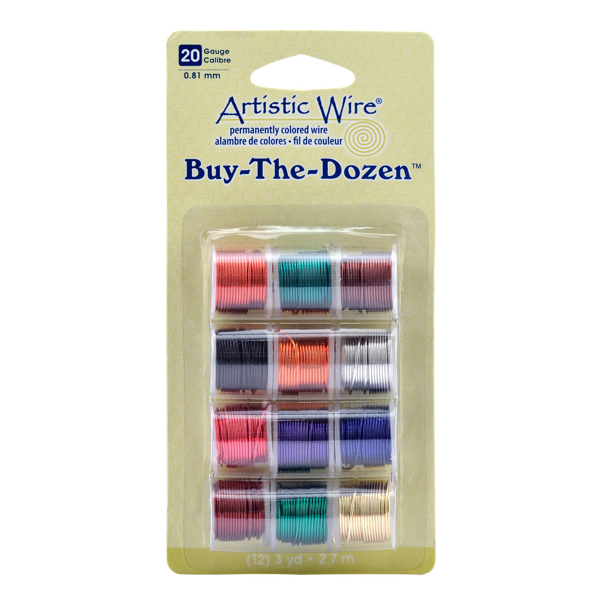 Artistic Wire® Buy-The-Dozen 20 Gauge Assorted Colored Wire Set