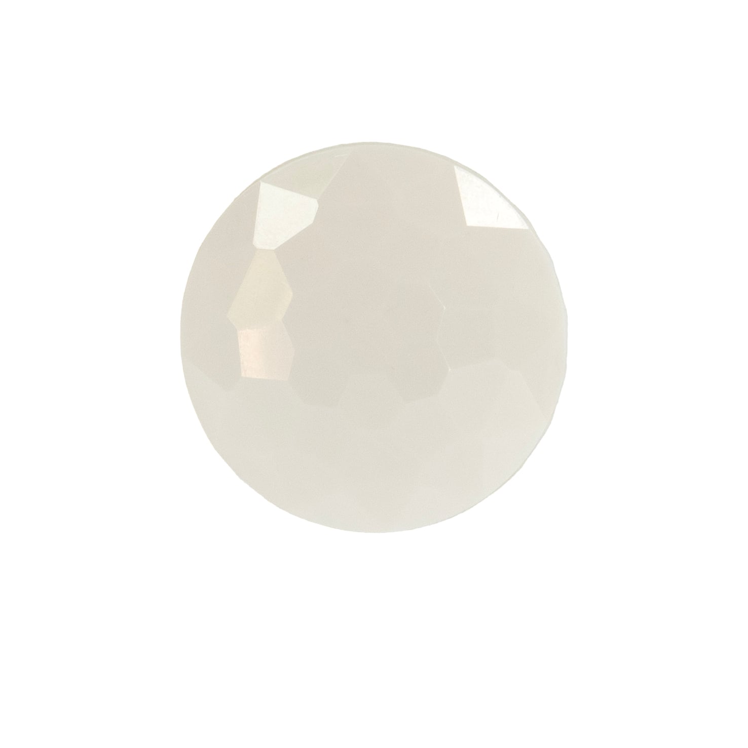 LaMode&#xAE; 1.5&#x22; White Faceted Shank Button