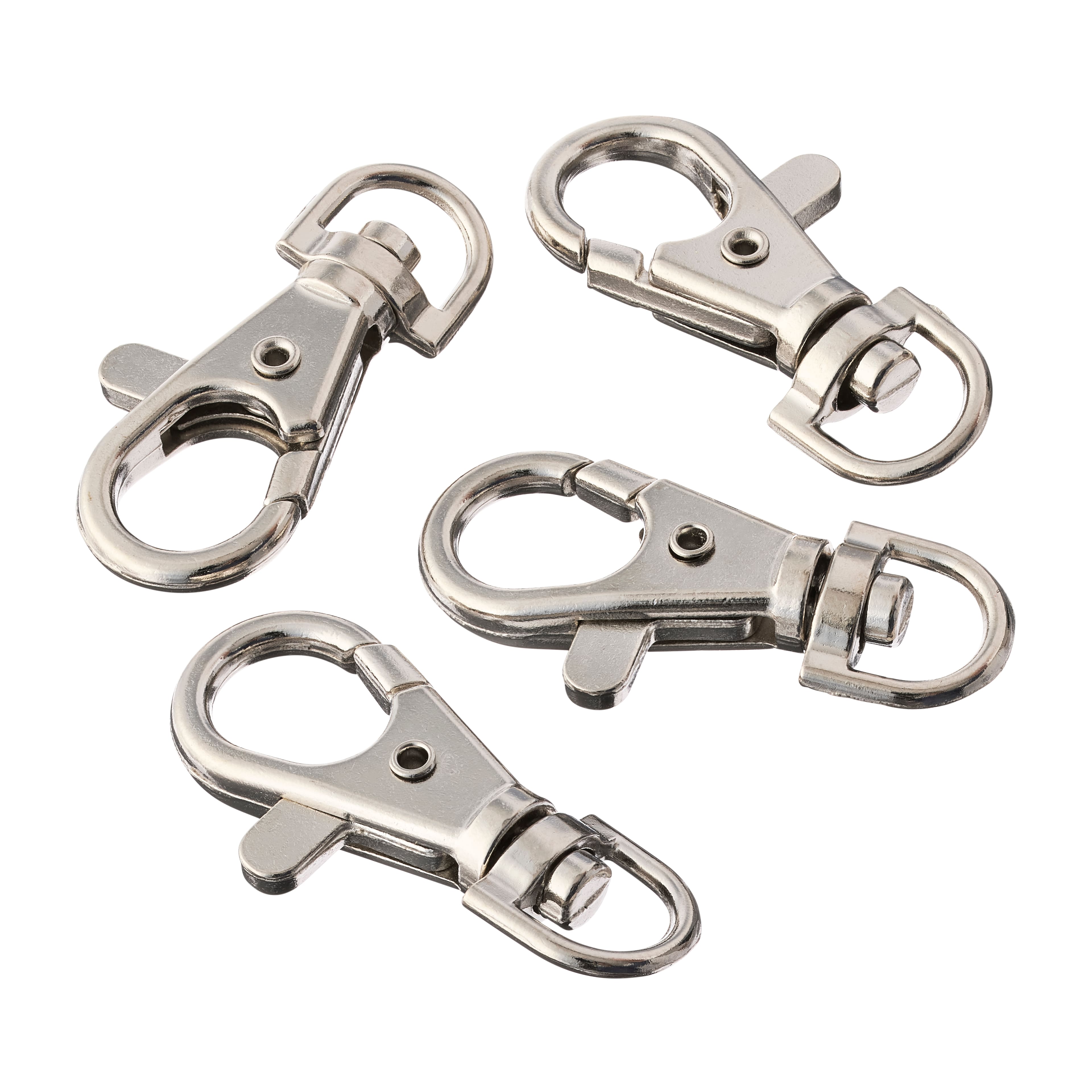 12 Packs: 4 ct. (48 total) Silver Snap Hooks by Make Market&#xAE;