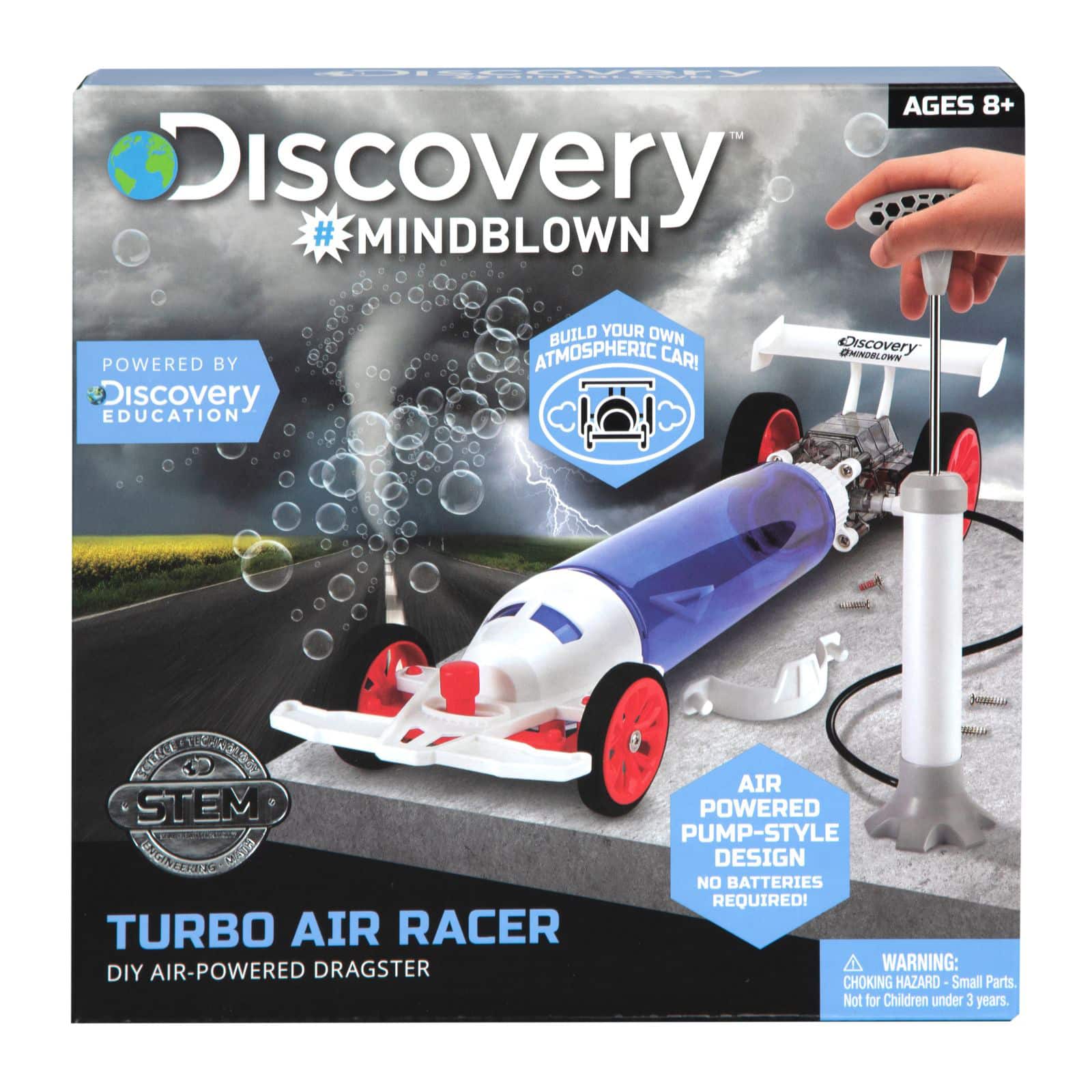 Discovery Mindblown Turbo Air Racer Build and Play Kit Ages 8+ 