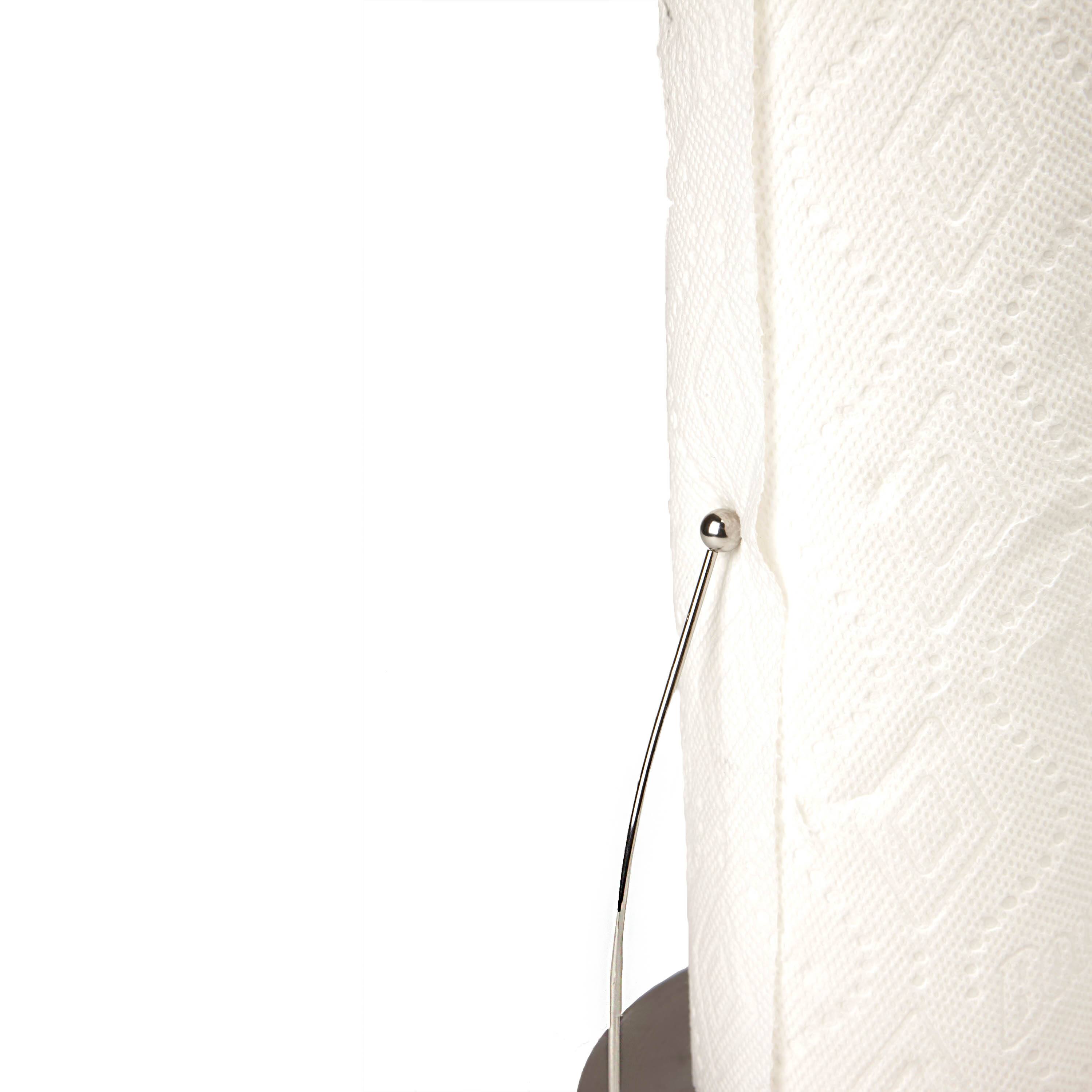 Mind Reader Silver Standing Paper Towel Holder with Weighted Base