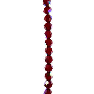 Preciosa Siam AB Glass Crystal Round Beads, 6mm by Bead Landing™