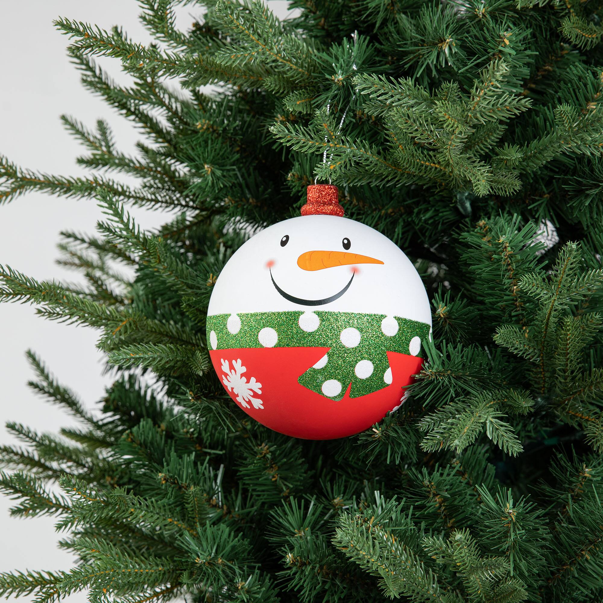 Glitzhome&#xAE; 18 Pack Whimsical Red &#x26; Green Deluxe Large Ornaments