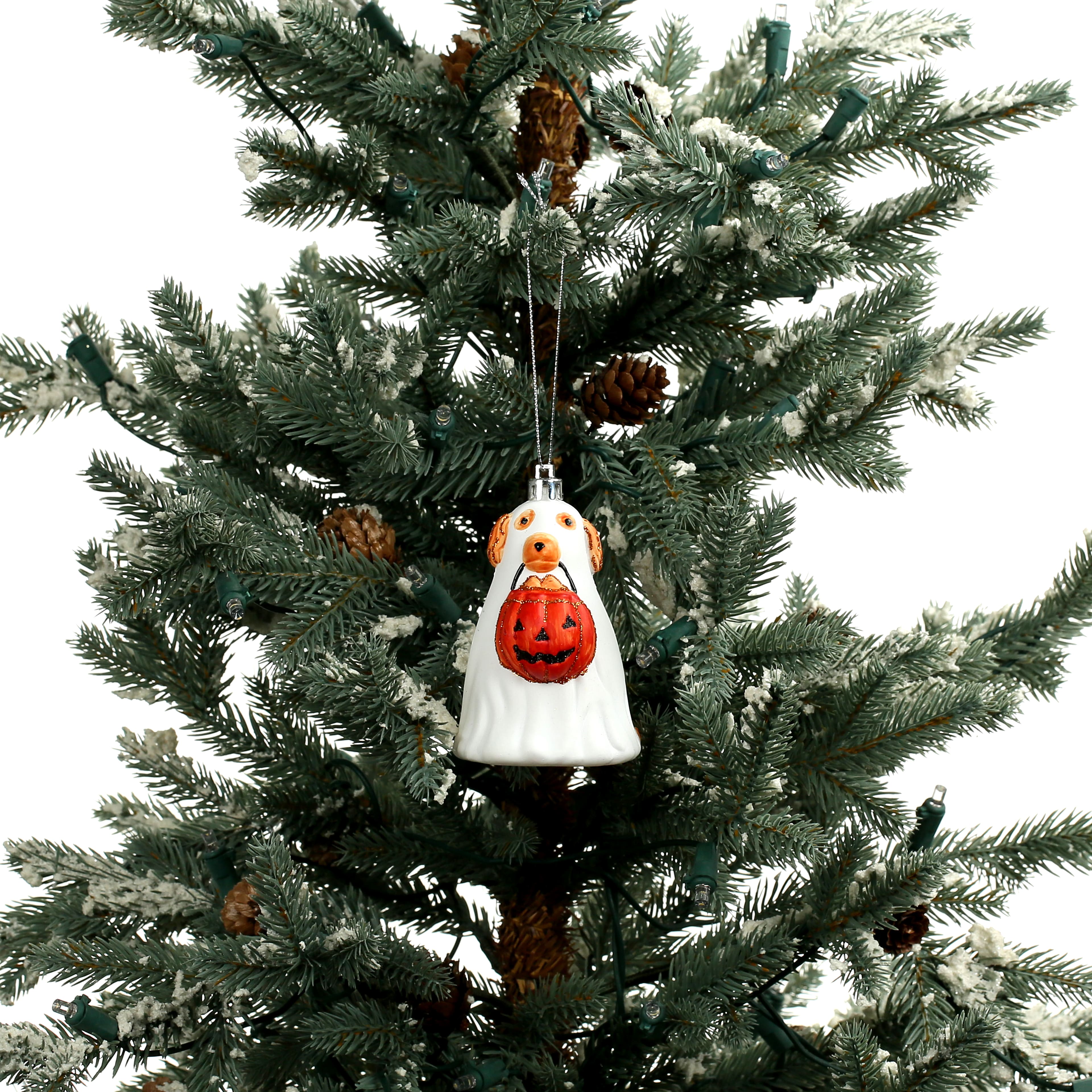 3.75&#x22; Dog in Ghost Costume Plastic Ornament by Ashland&#xAE;