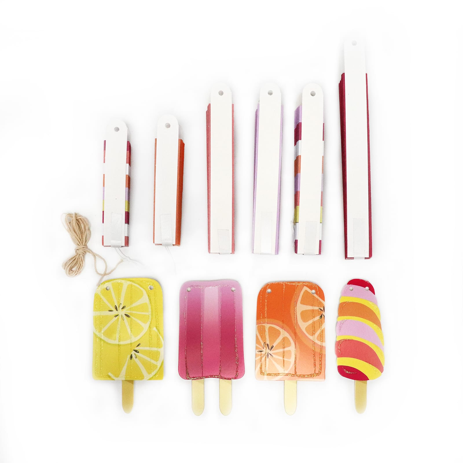 Pink &#x26; Orange Summer Popsicle Fan D&#xE9;cor Set by Ashland&#xAE;