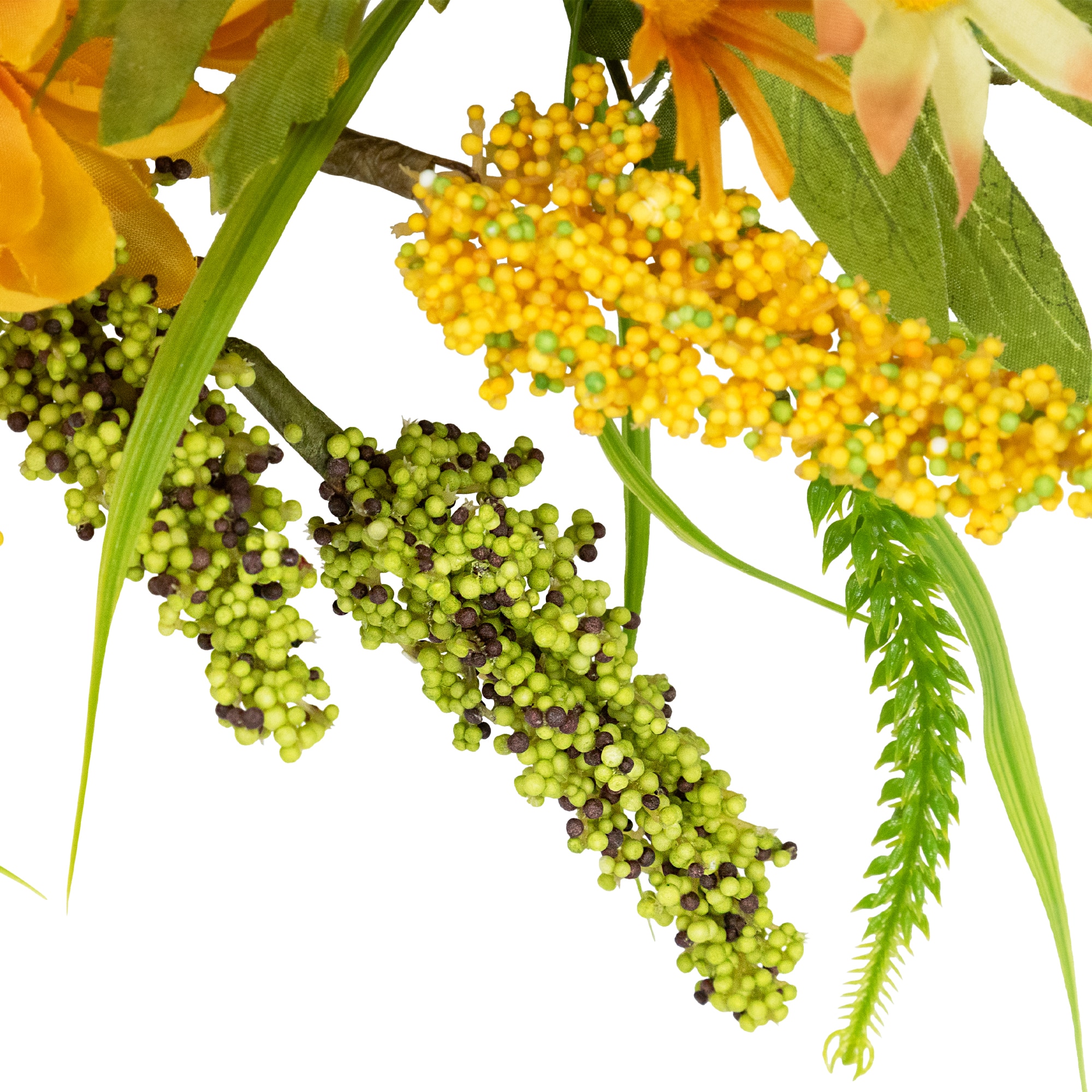 22" Peonies Artificial Fall Harvest Twig Wreath