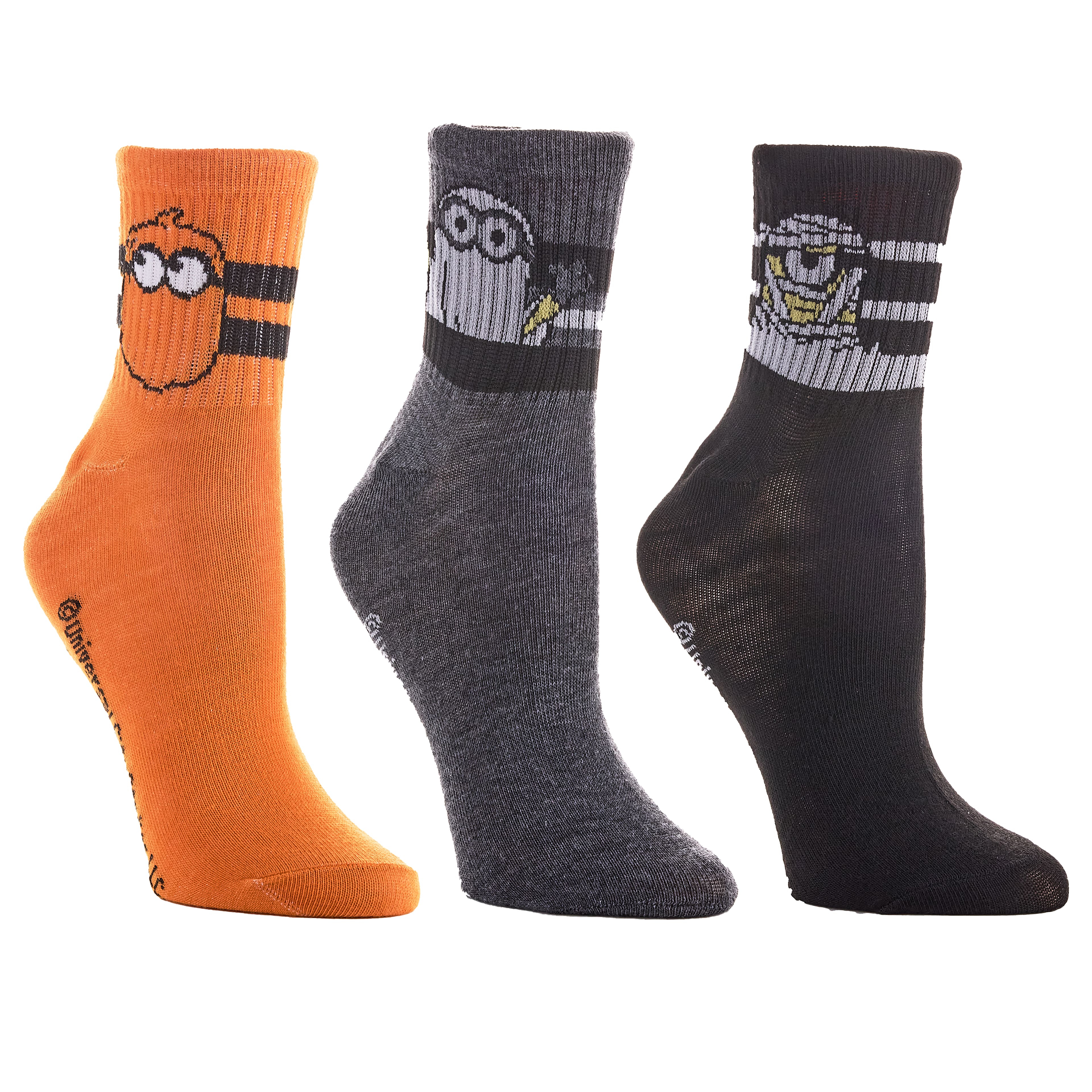 Despicable Me Minions Quarter Crew Sock Set