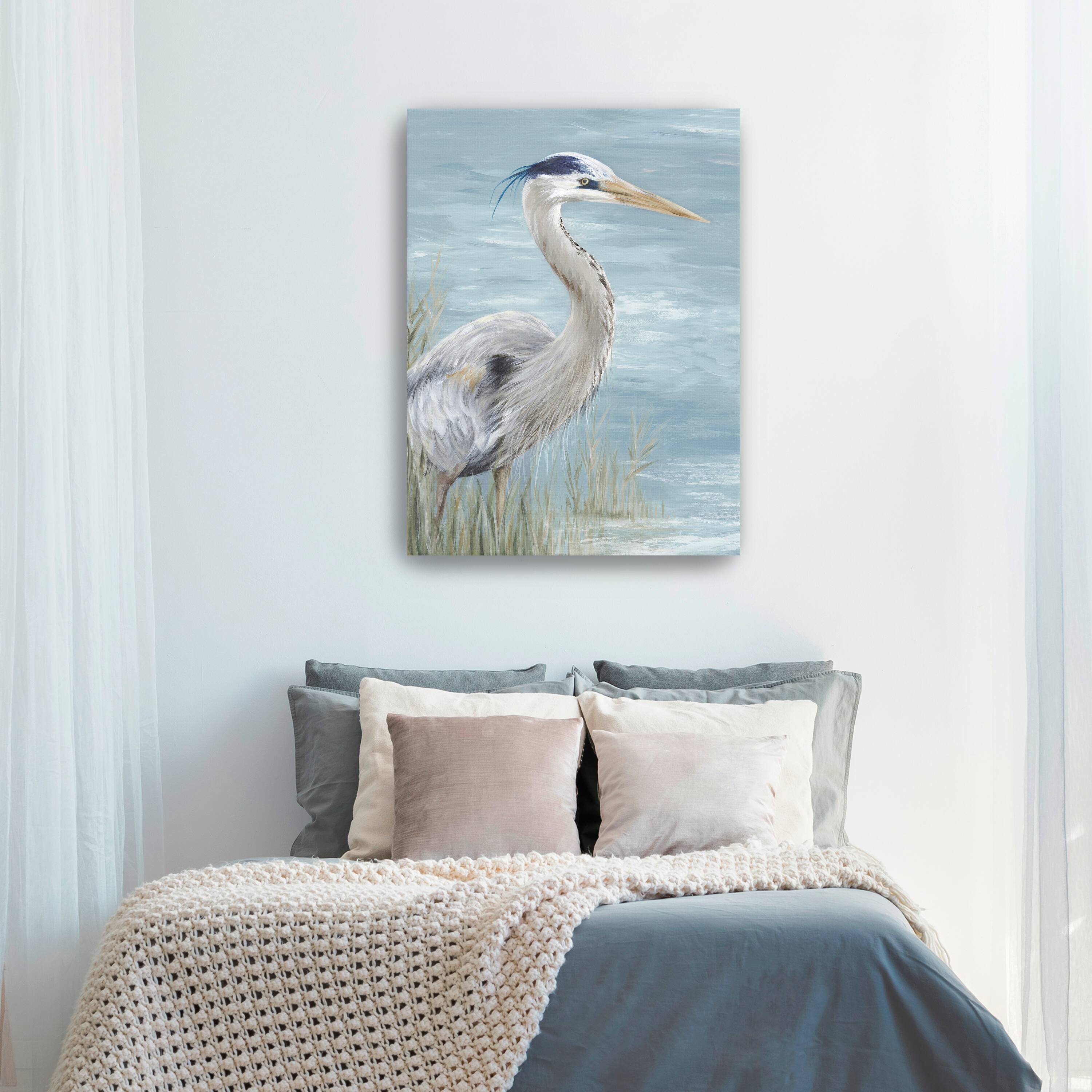 Lumaprints Great Blue Heron Gaze Canvas Wall Art