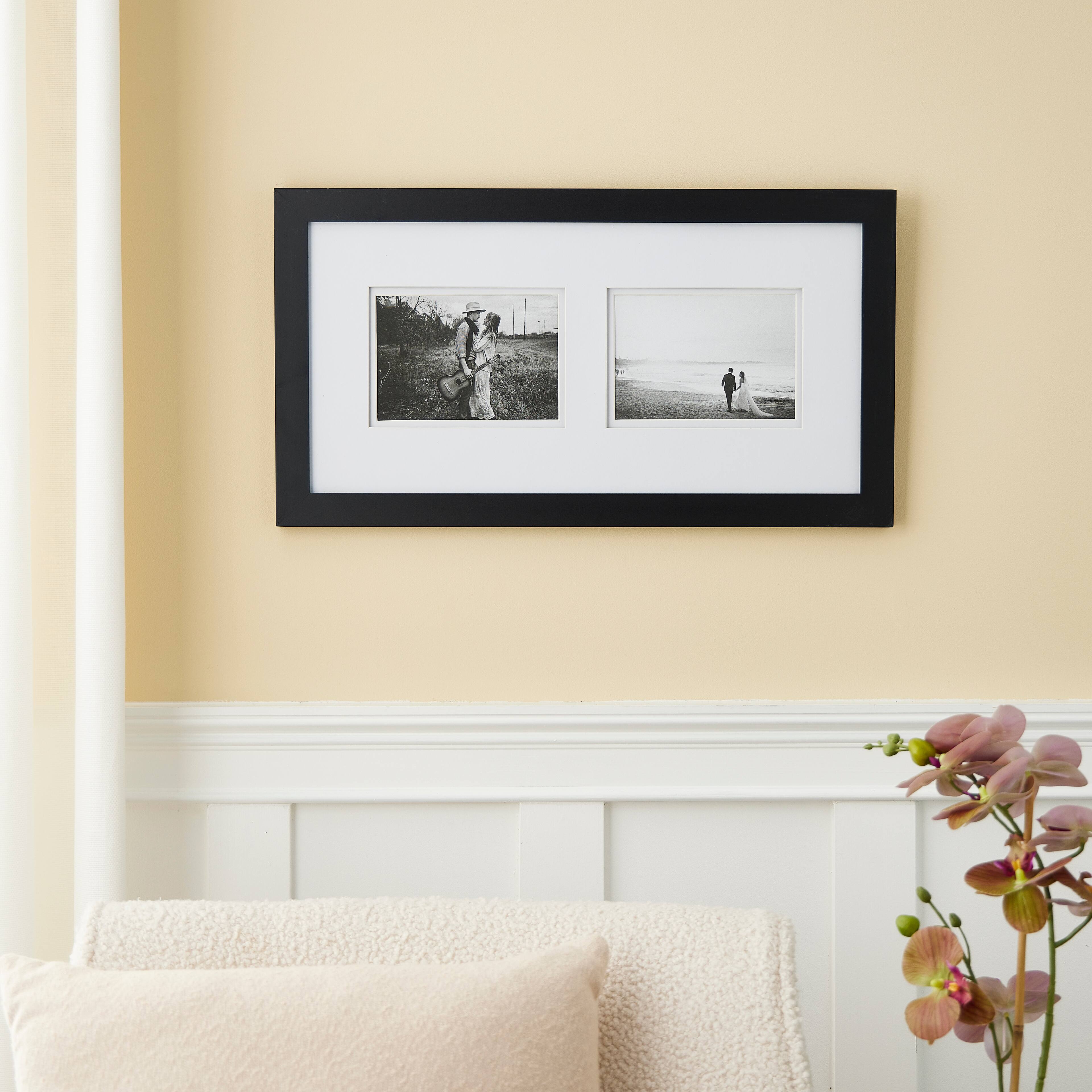 8 Pack: 2 Opening Black 5" x 7" Frame with Double Mat, Gallery by Studio Décor®