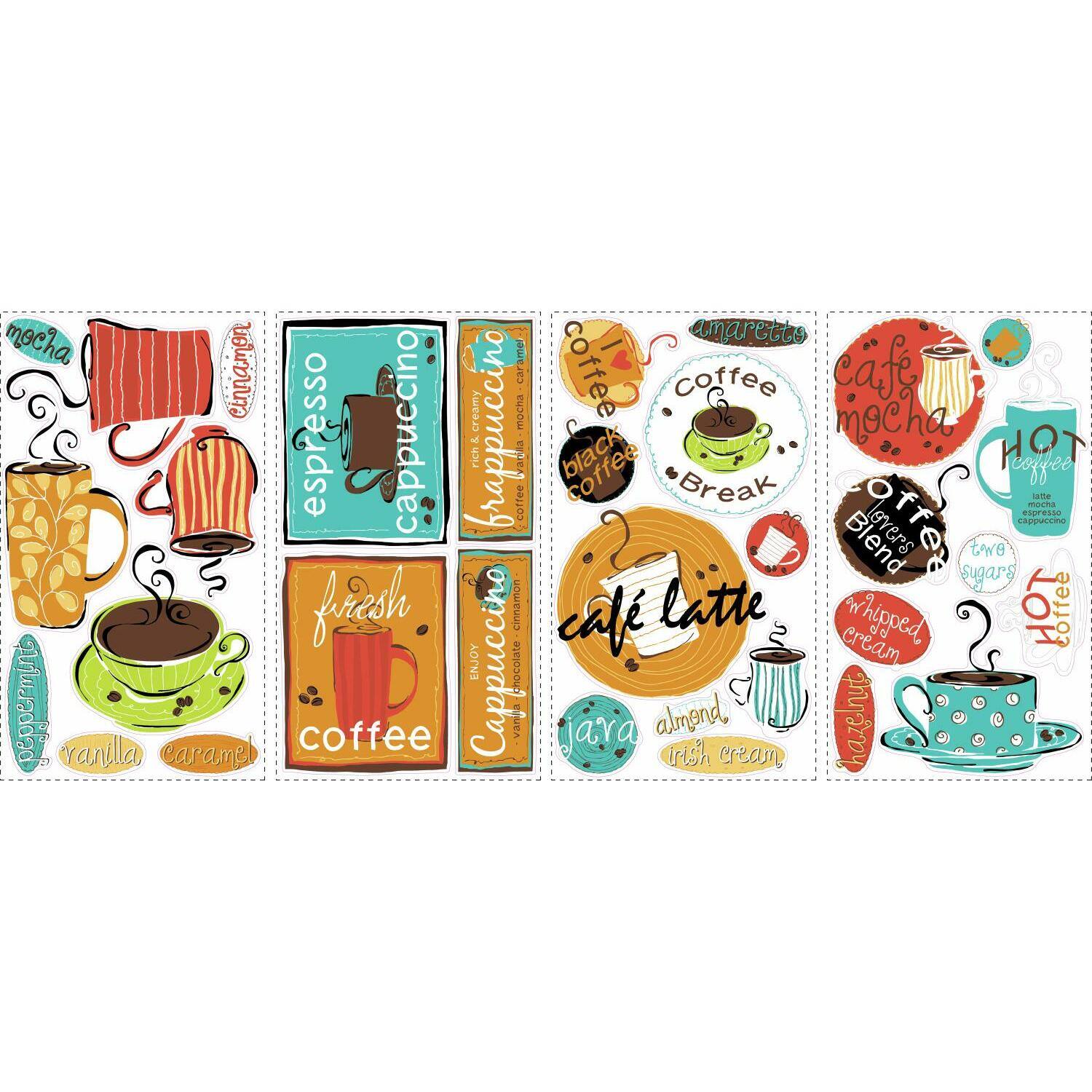 RoomMates Cafe Peel &#x26; Stick Wall Decals