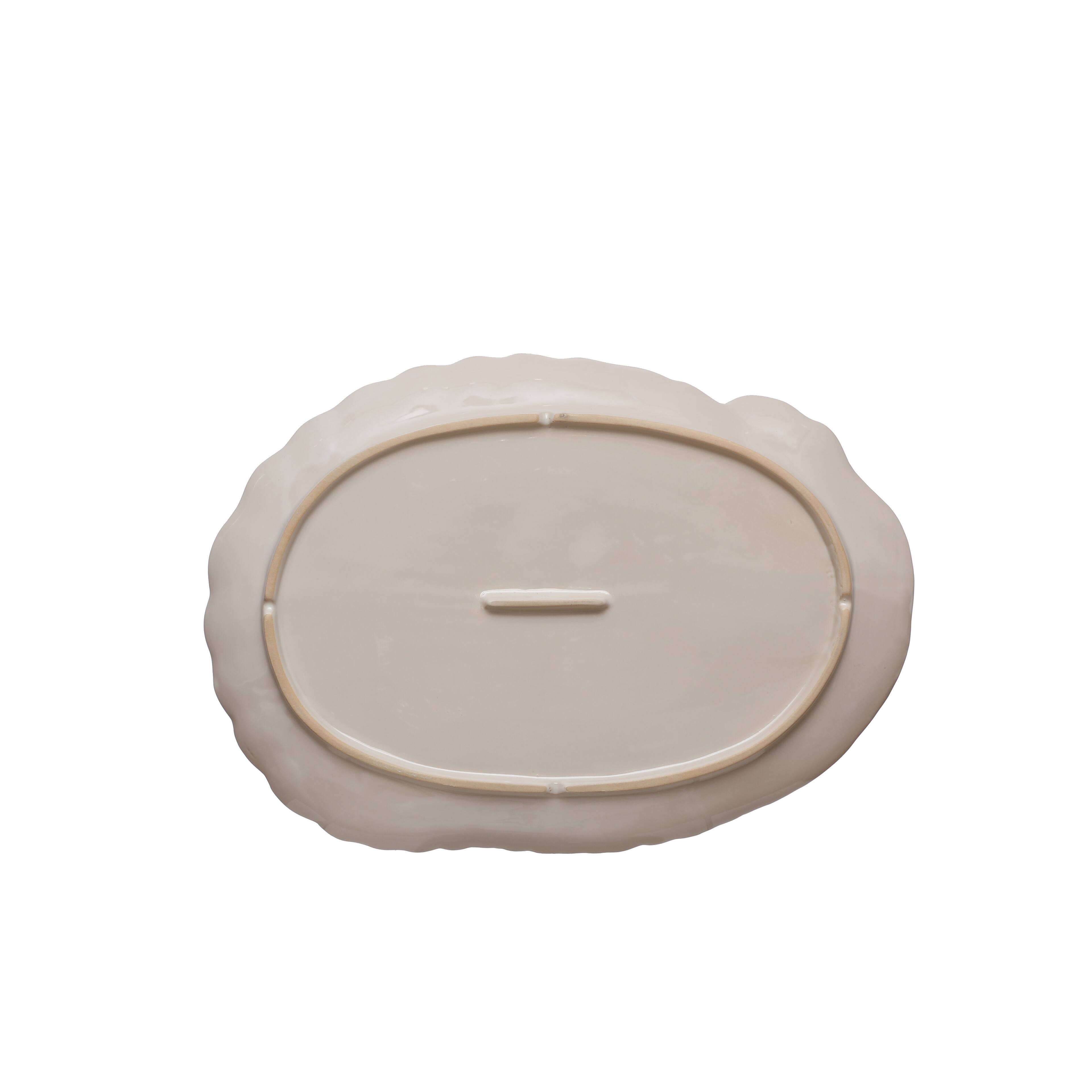 16.25" White Turkey Ceramic Platter by Ashland®