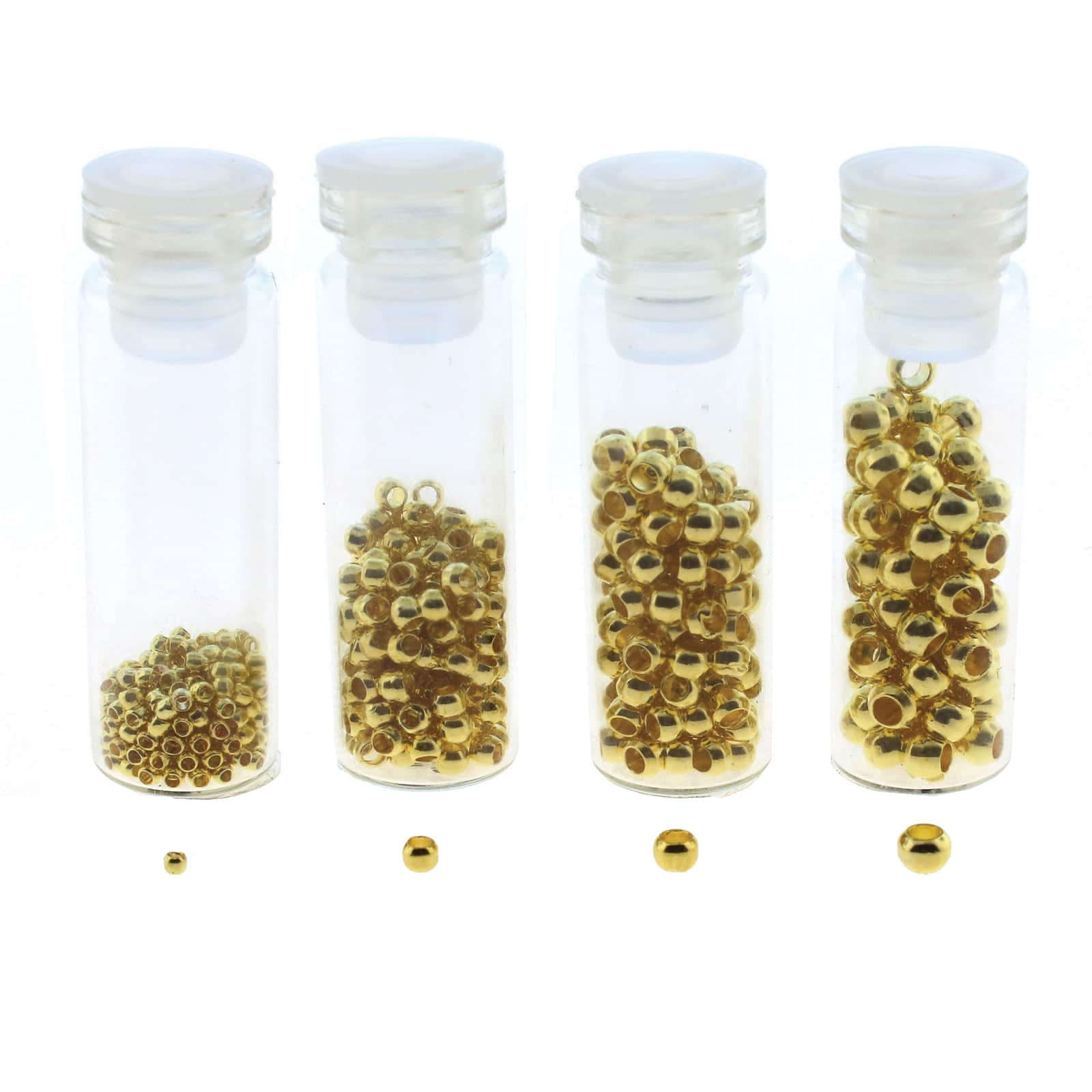 The Beadsmith&#xAE; Assorted Gold Plated Crimp Beads, 600ct.
