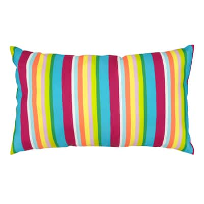 Striped Lumbar Outdoor Pillow by Ashland® | Michaels