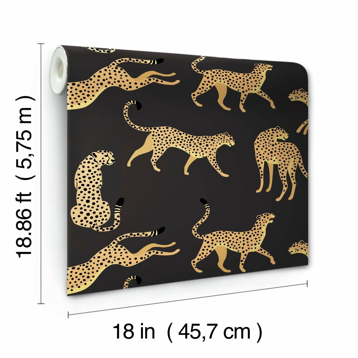 RoomMates Cheetah Cheetah Peel &#x26; Stick Wallpaper