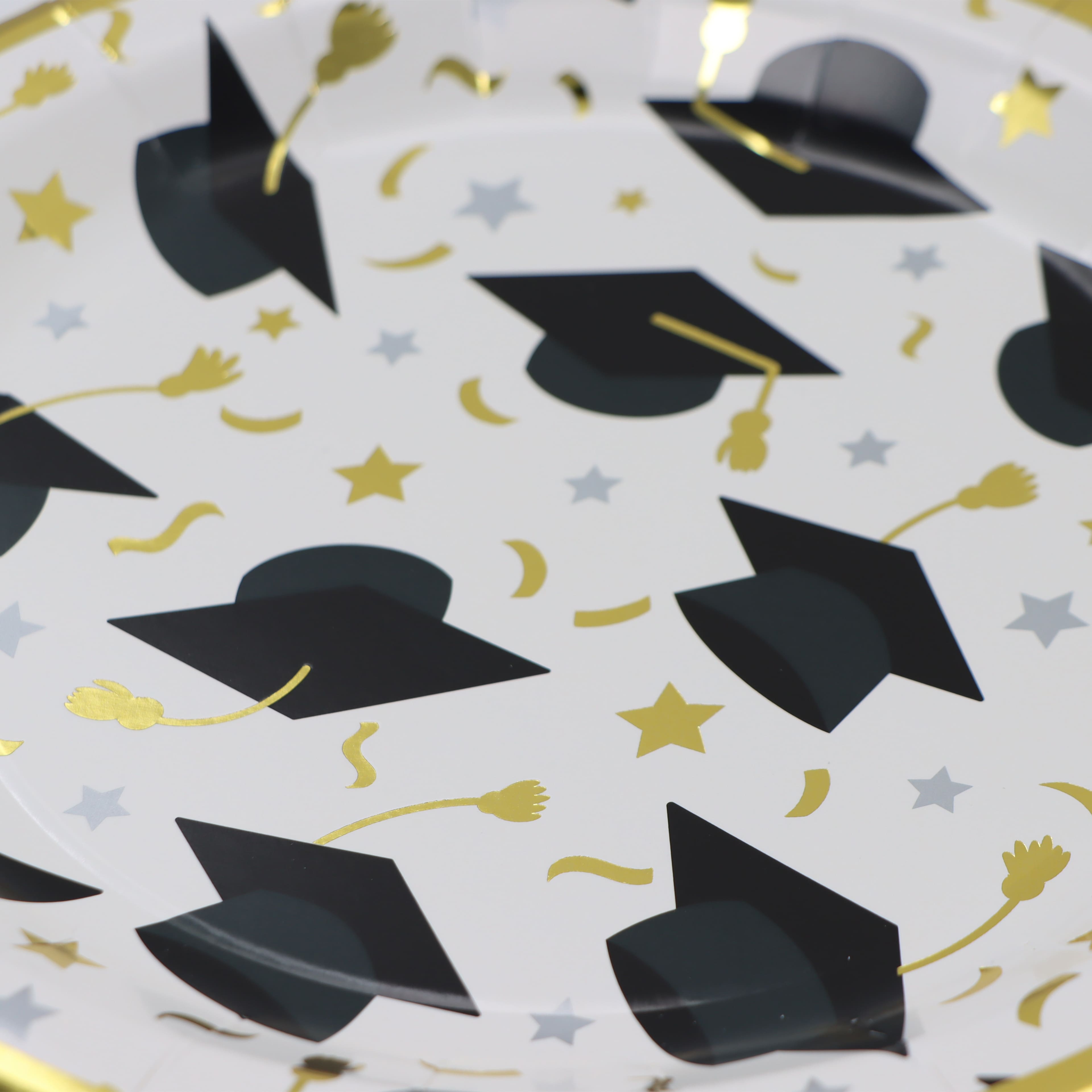9&#x22; Graduation Cap Paper Plates, 12ct. by Celebrate It&#x2122;