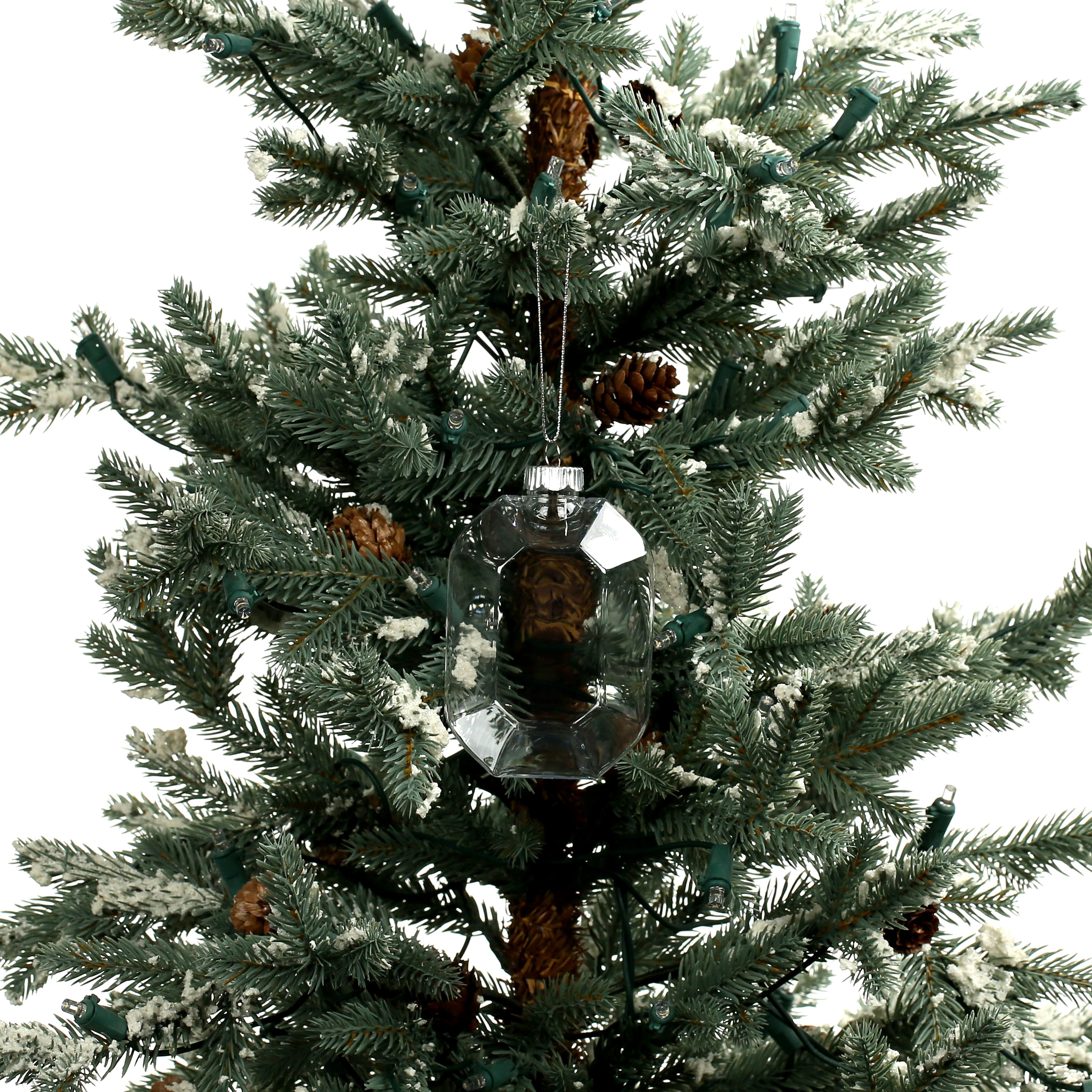 4 Pack 4.25&#x22; Clear DIY Plastic Gem Ornaments by Make Market&#xAE;