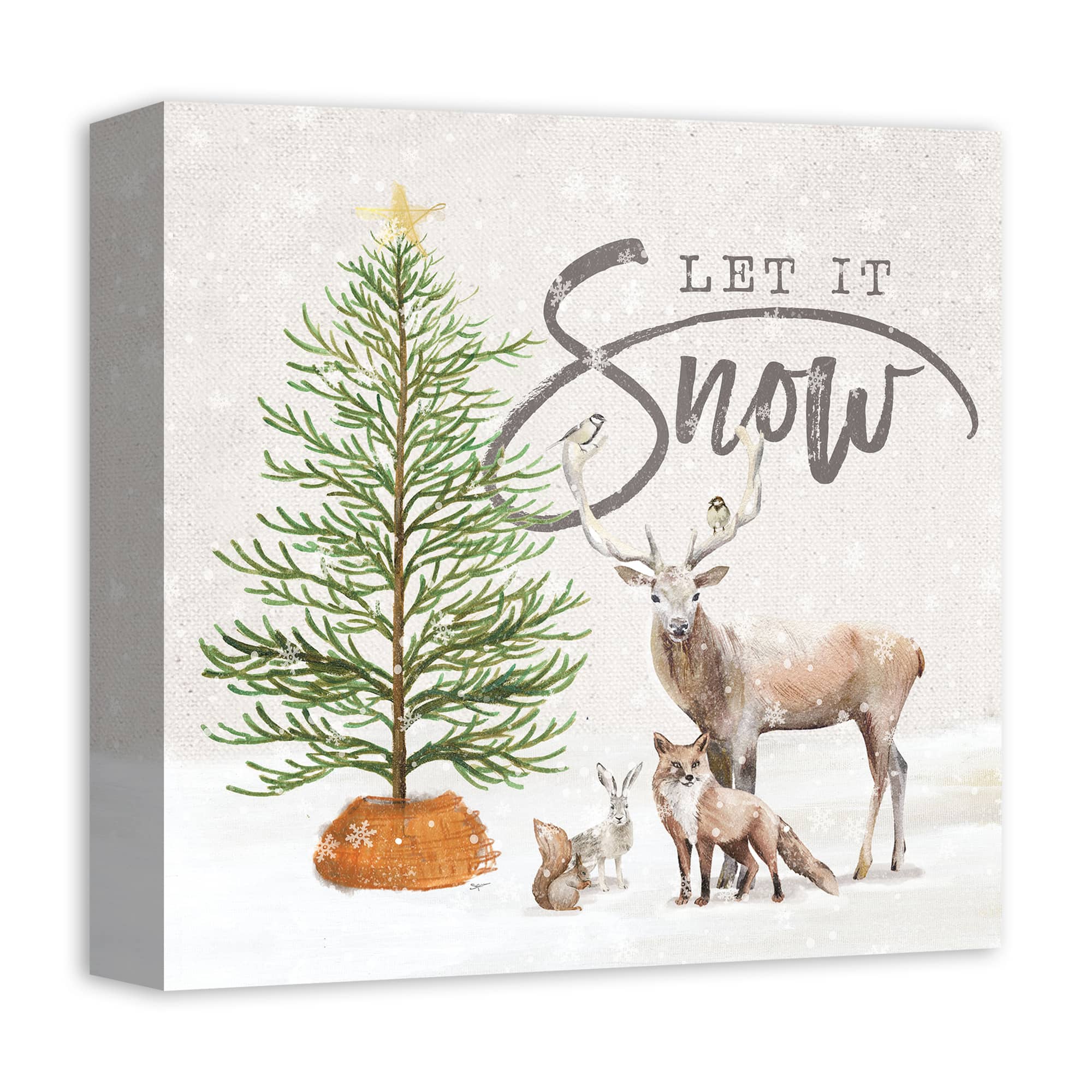 Let It Snow Canvas Wall Art