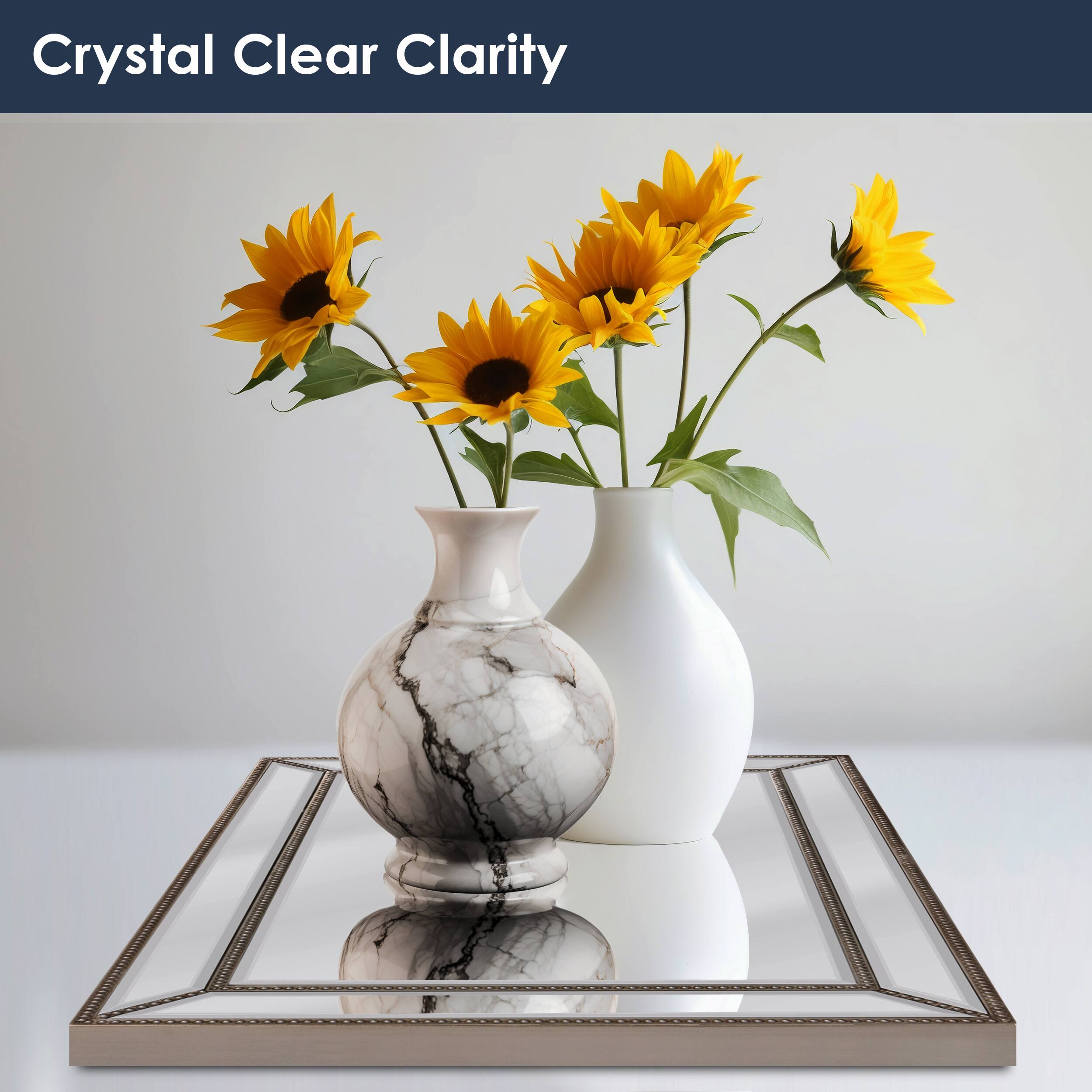 Head West Beaded Champagne Silver Framed Wall Vanity Mirror