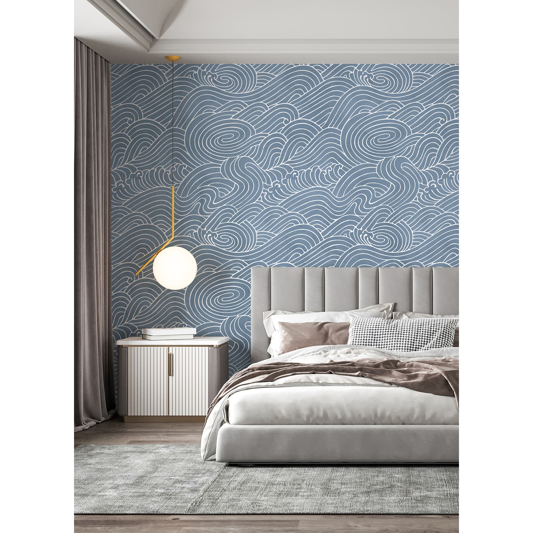 Katie Hunt Ocean Blue Waves Wall Mural