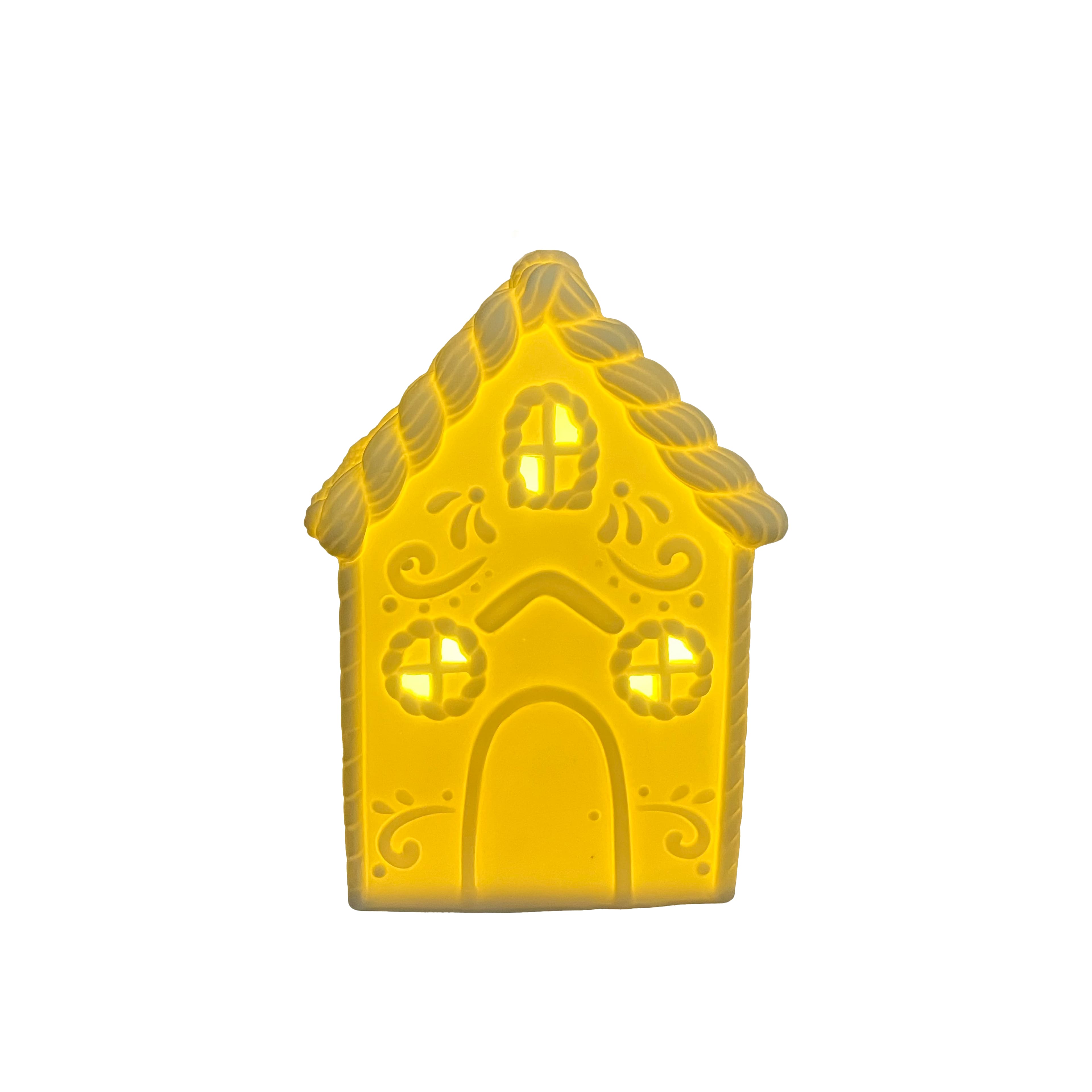 7&#x22; LED DIY Ceramic Gingerbread House D&#xE9;cor by Make Market&#xAE;