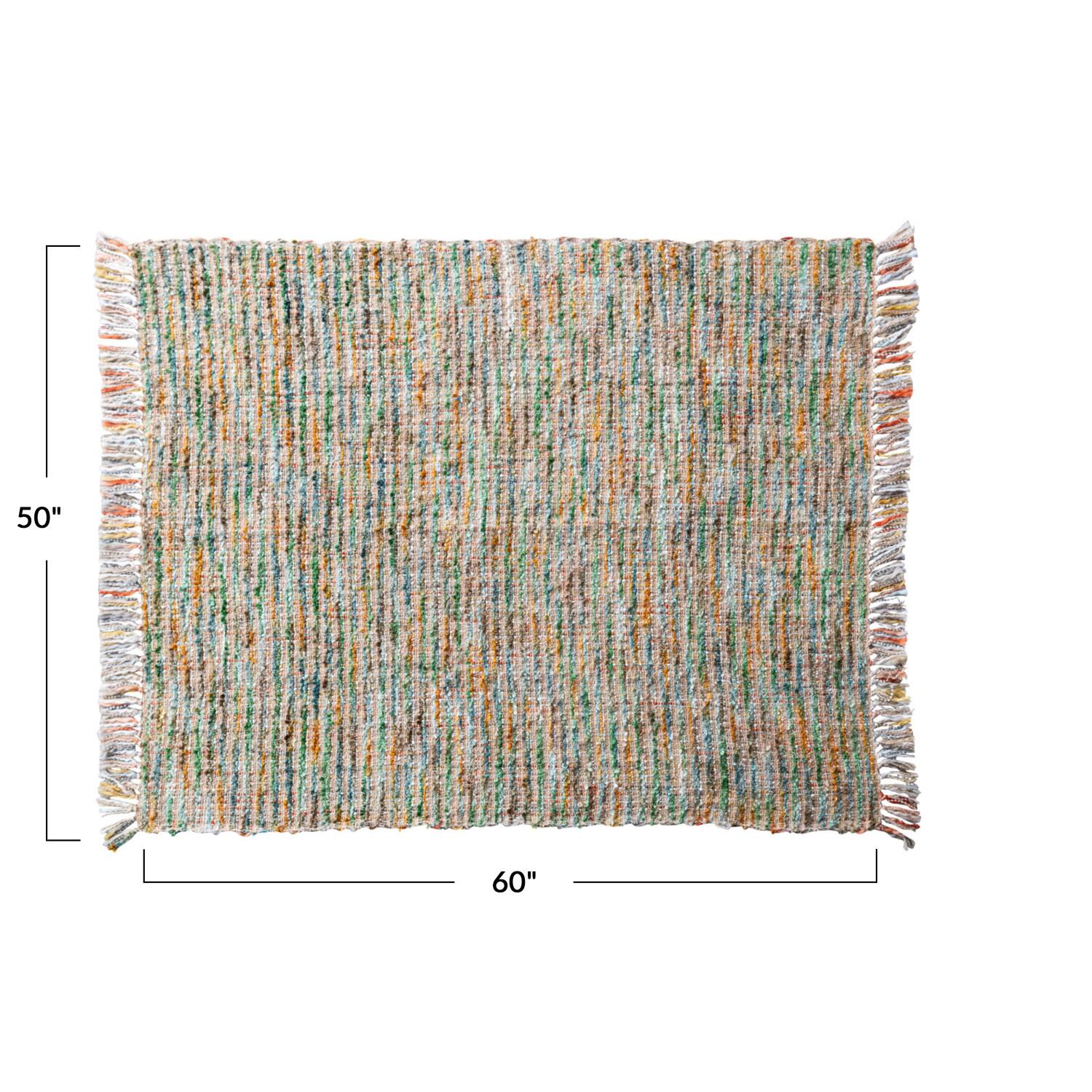 Hello Honey&#xAE; 60&#x22; Multicolor Boucl&#xE9; Throw Blanket with Fringe