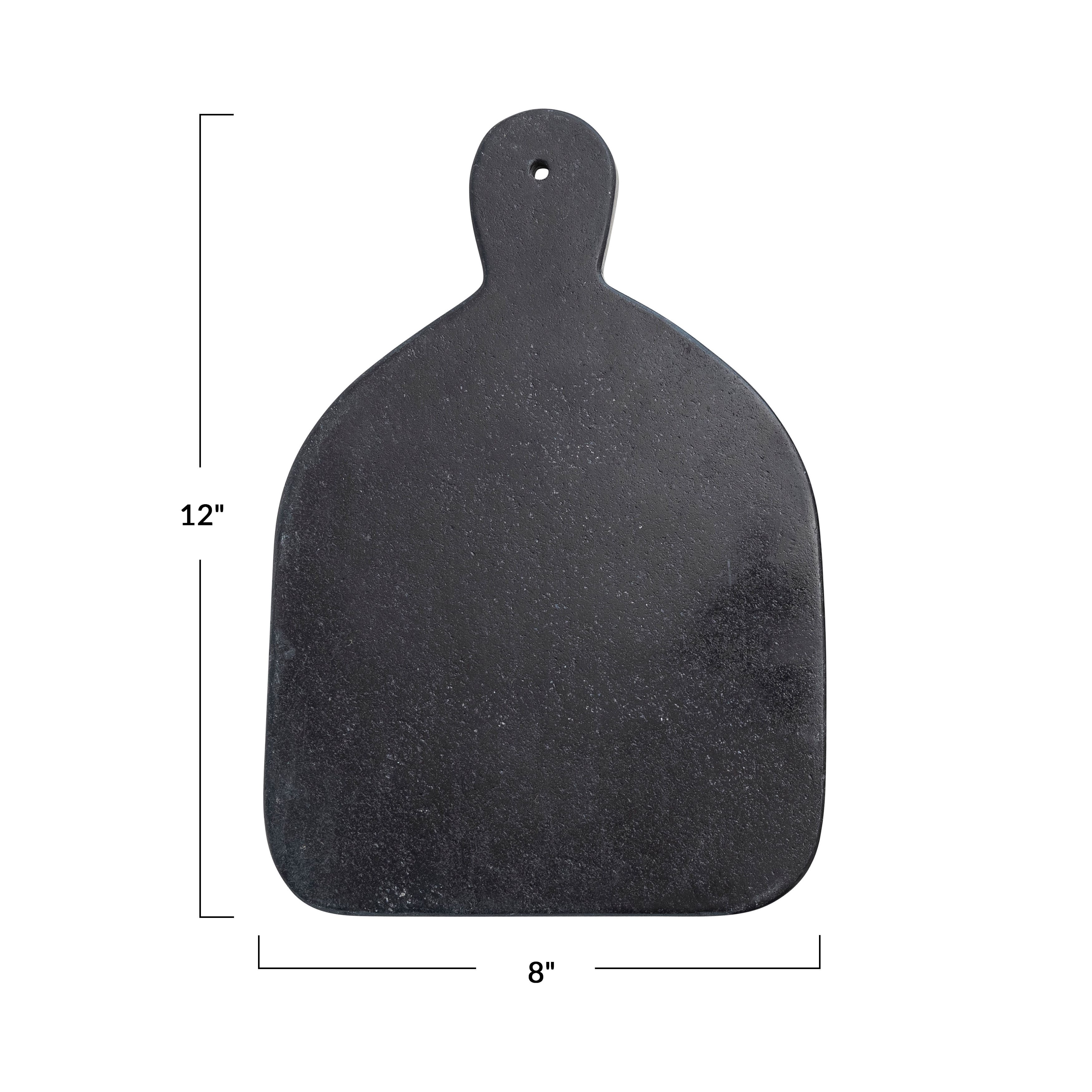 Hello Honey® 12" Black Modern Marble Cutting or Charcuterie Board with Handle