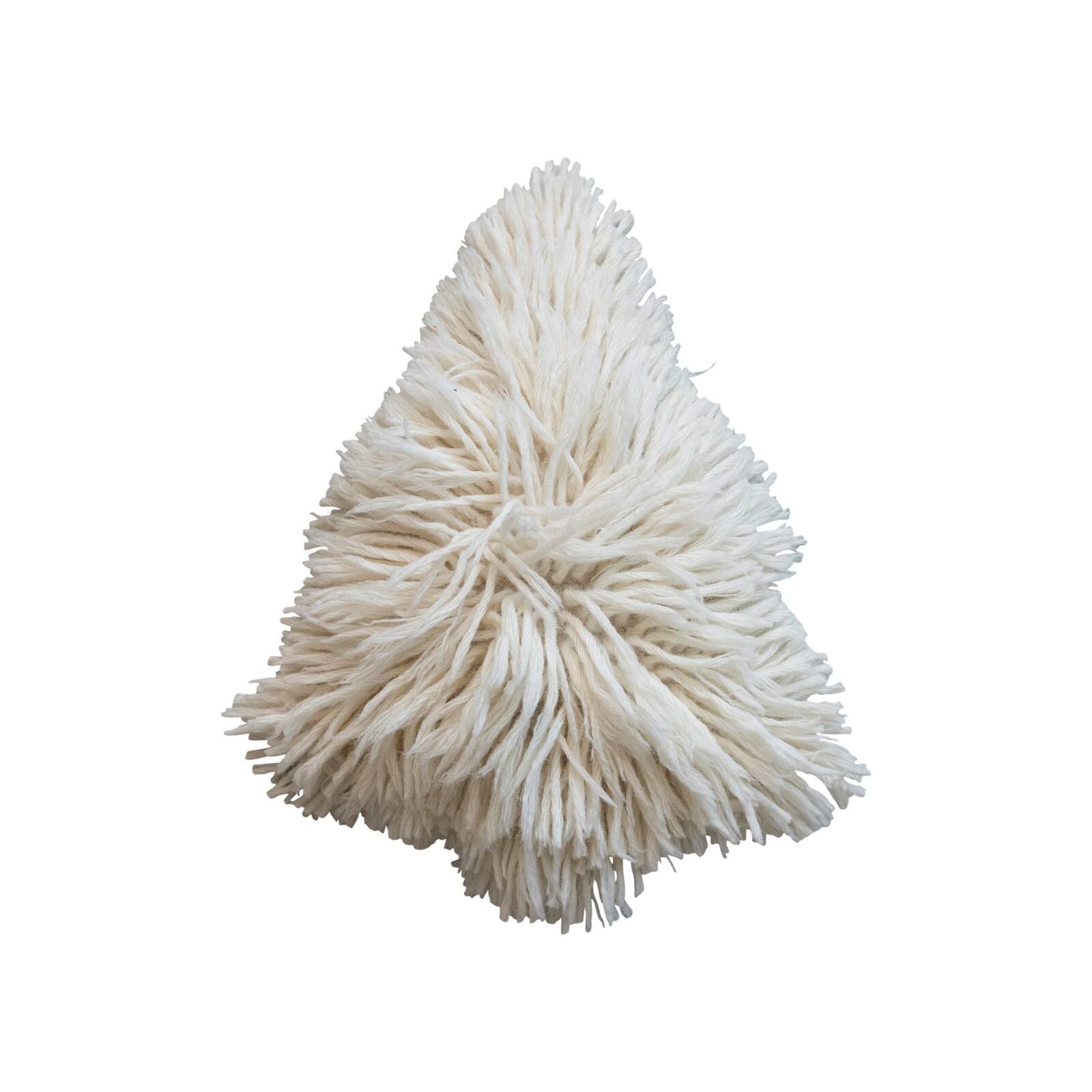 Hello Honey&#xAE; 19&#x22; Cream Shag Tree-Shaped Throw Pillow