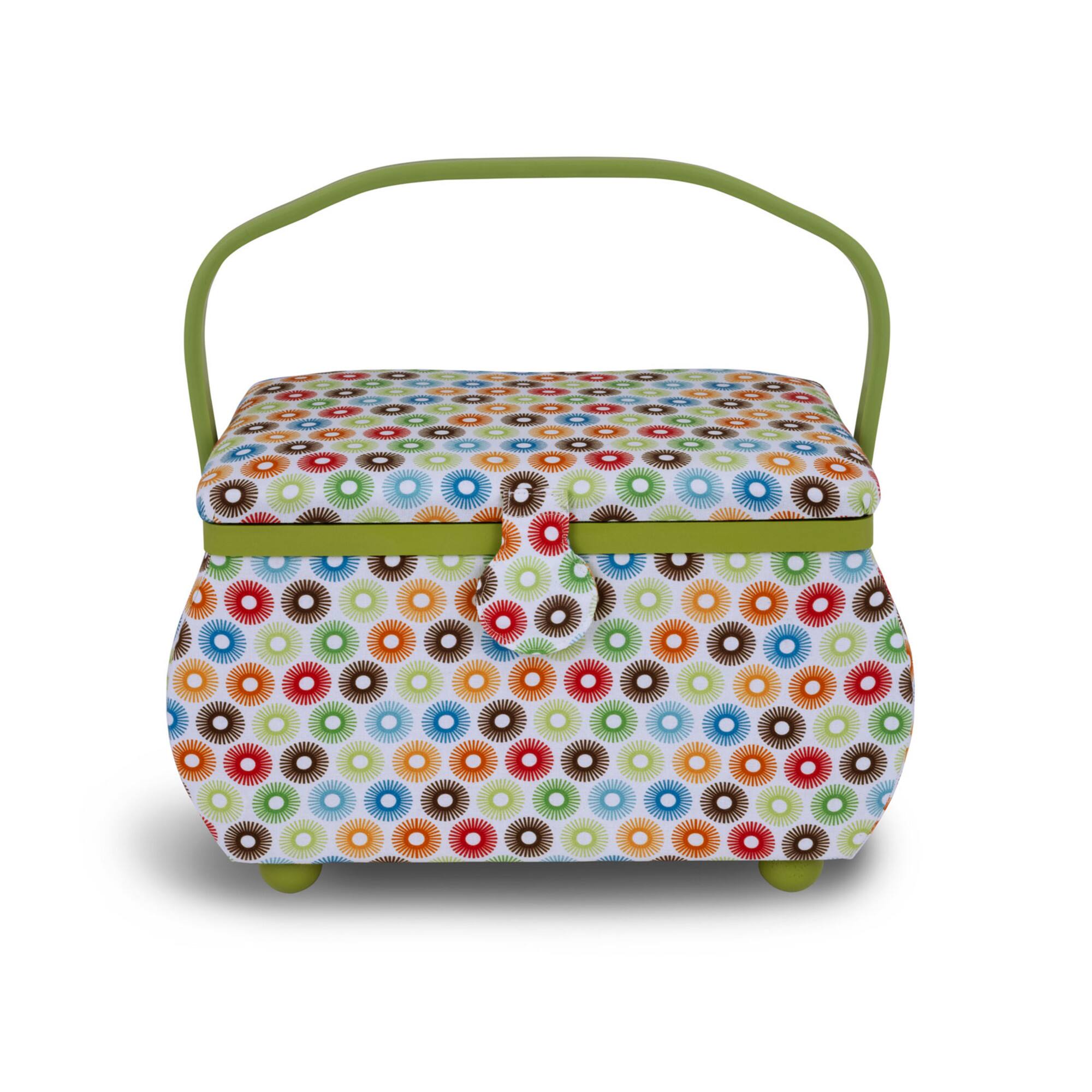 Dritz® Multicolor Retro Large Curved Sewing Basket