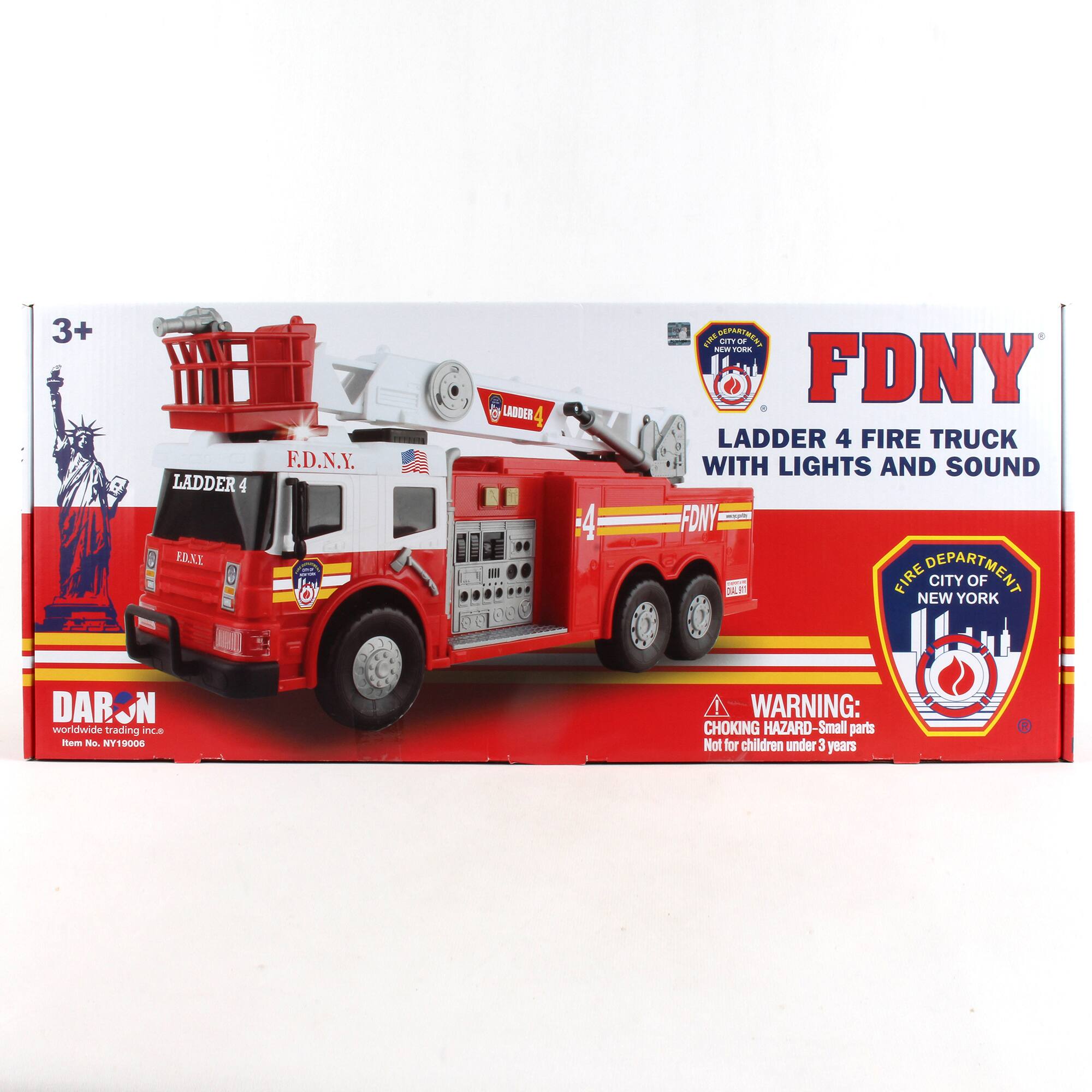 Daron FDNY: 24&#x22; Ladder &#x26; Fire Truck Toy
