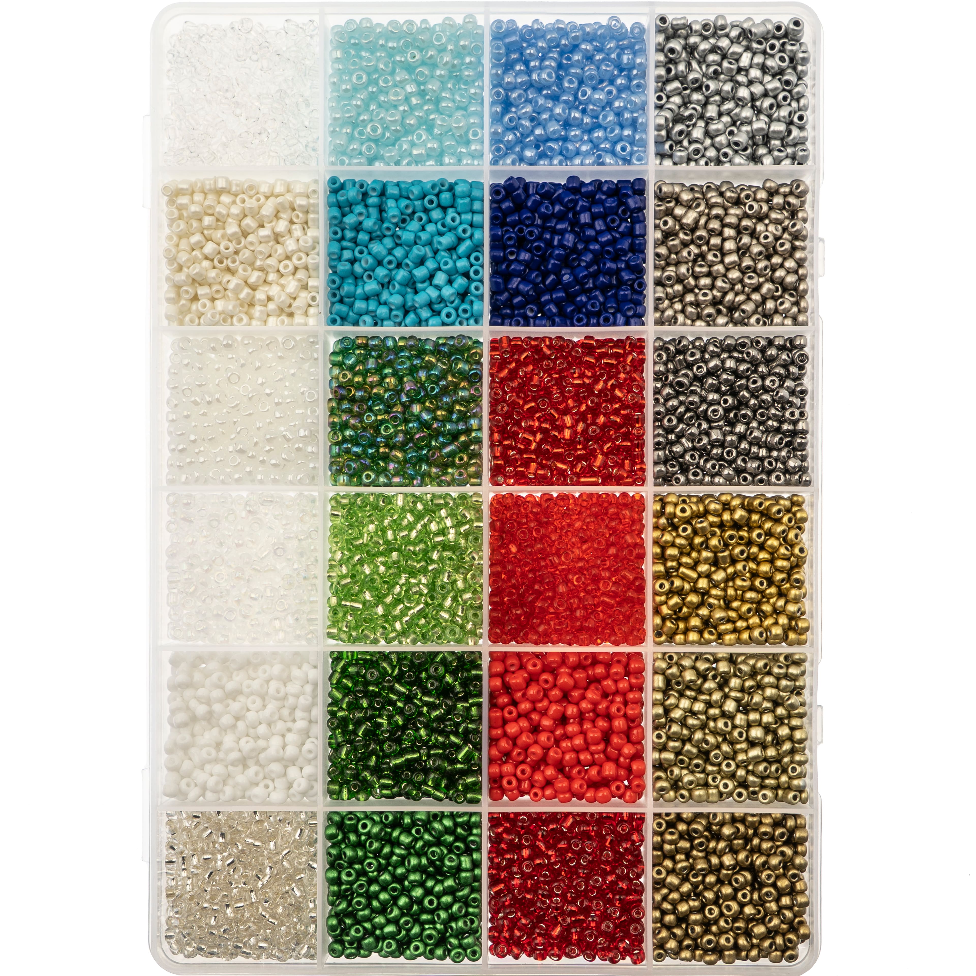 8/0 Multicolour Glass Seed Beads, 10.5oz. by Bead Landing™