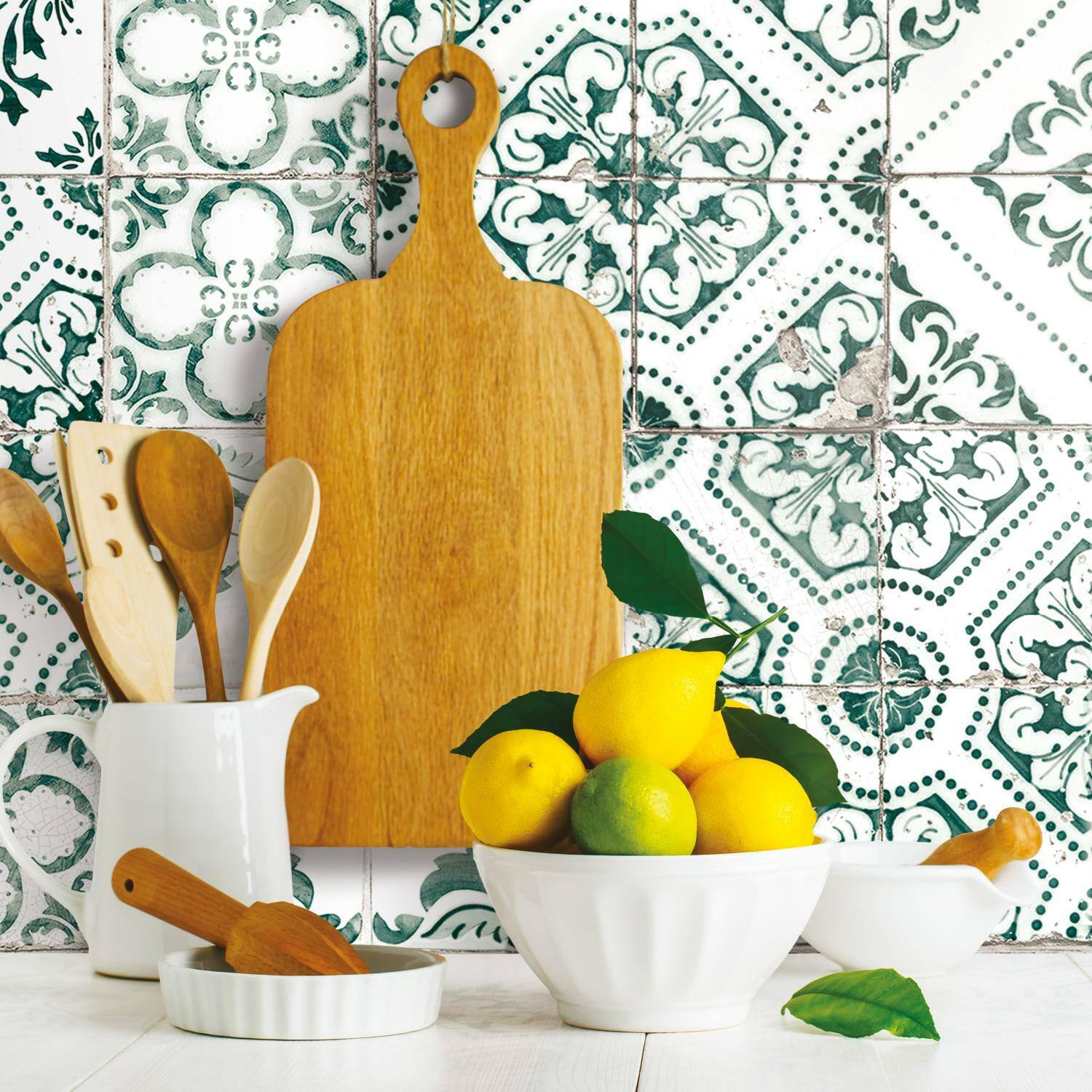 RoomMates Mediterranean Tile Peel & Stick Wallpaper