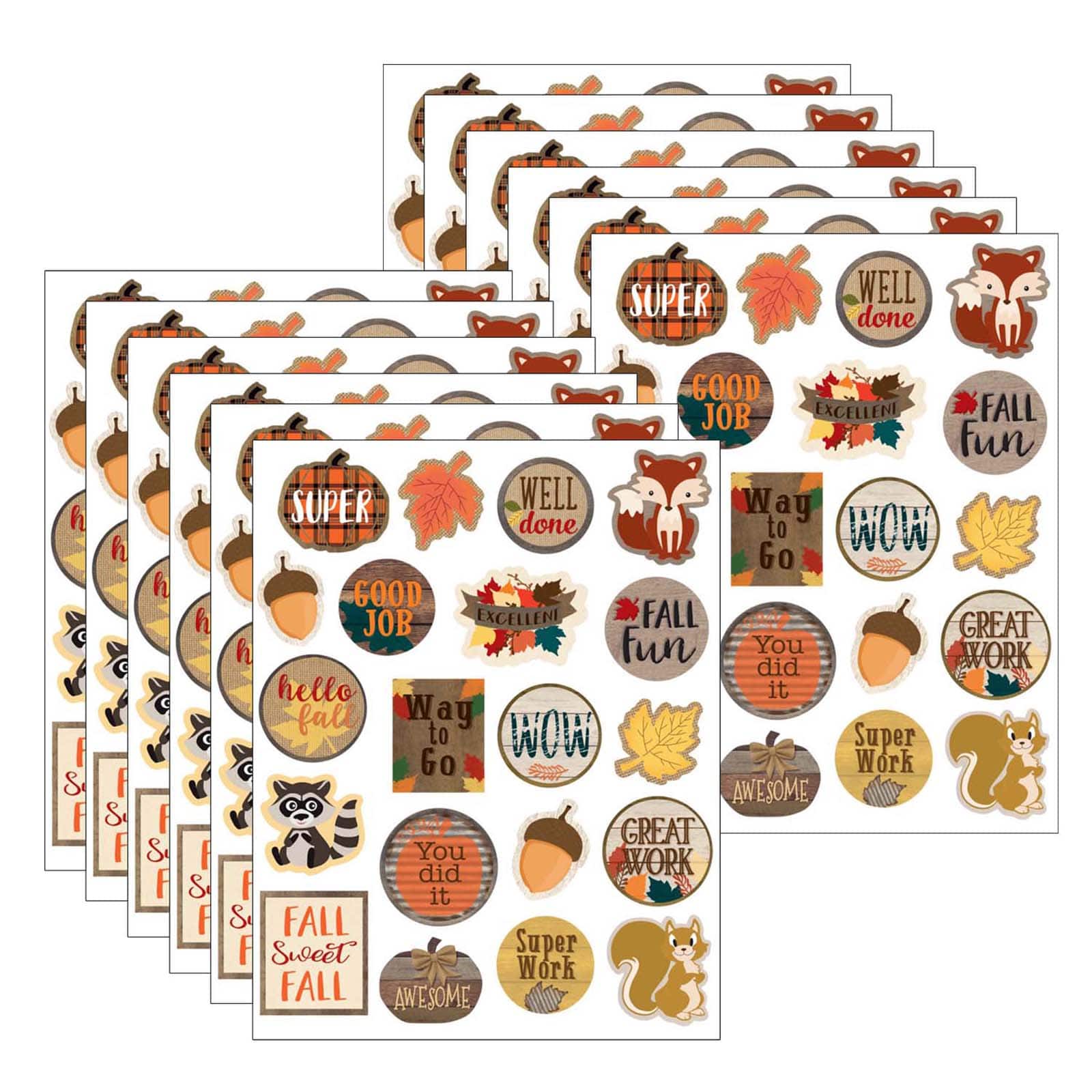 Teacher Created Resources Home Sweet Classroom Fall Stickers, 12 Packs of 120