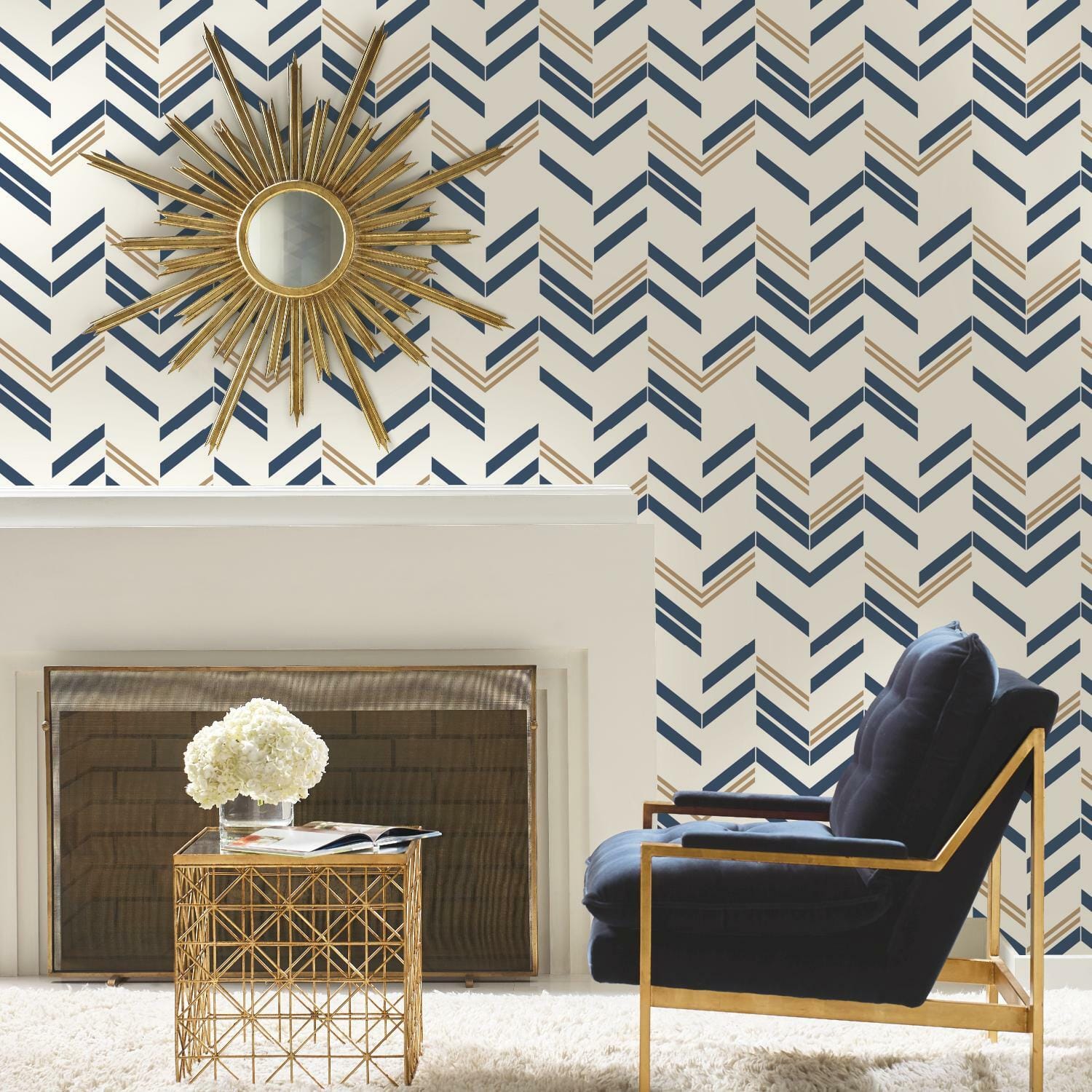 RoomMates Chevron Stripe Peel & Stick Wallpaper