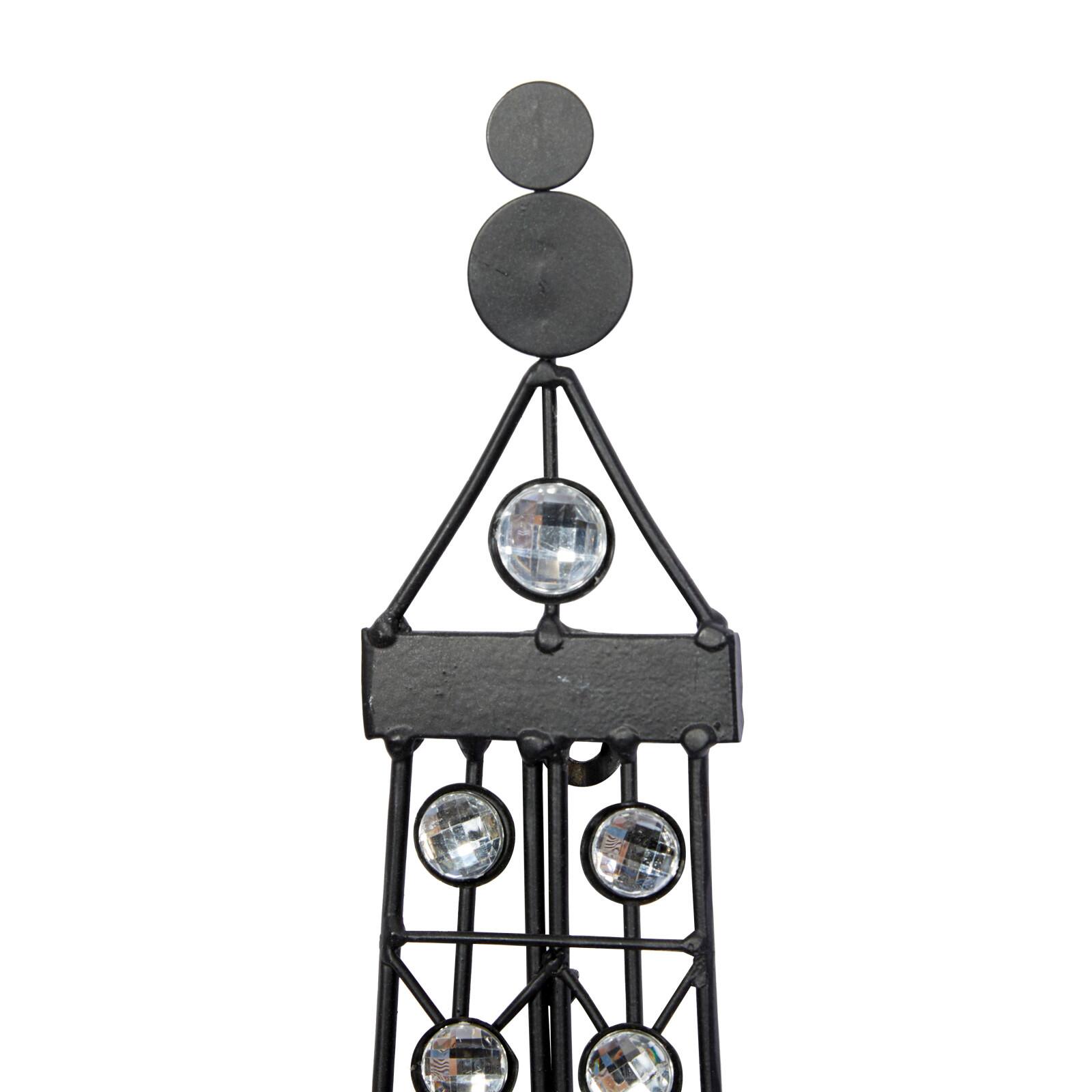 32" Black Metal Eiffel Tower Glam Wall Décor