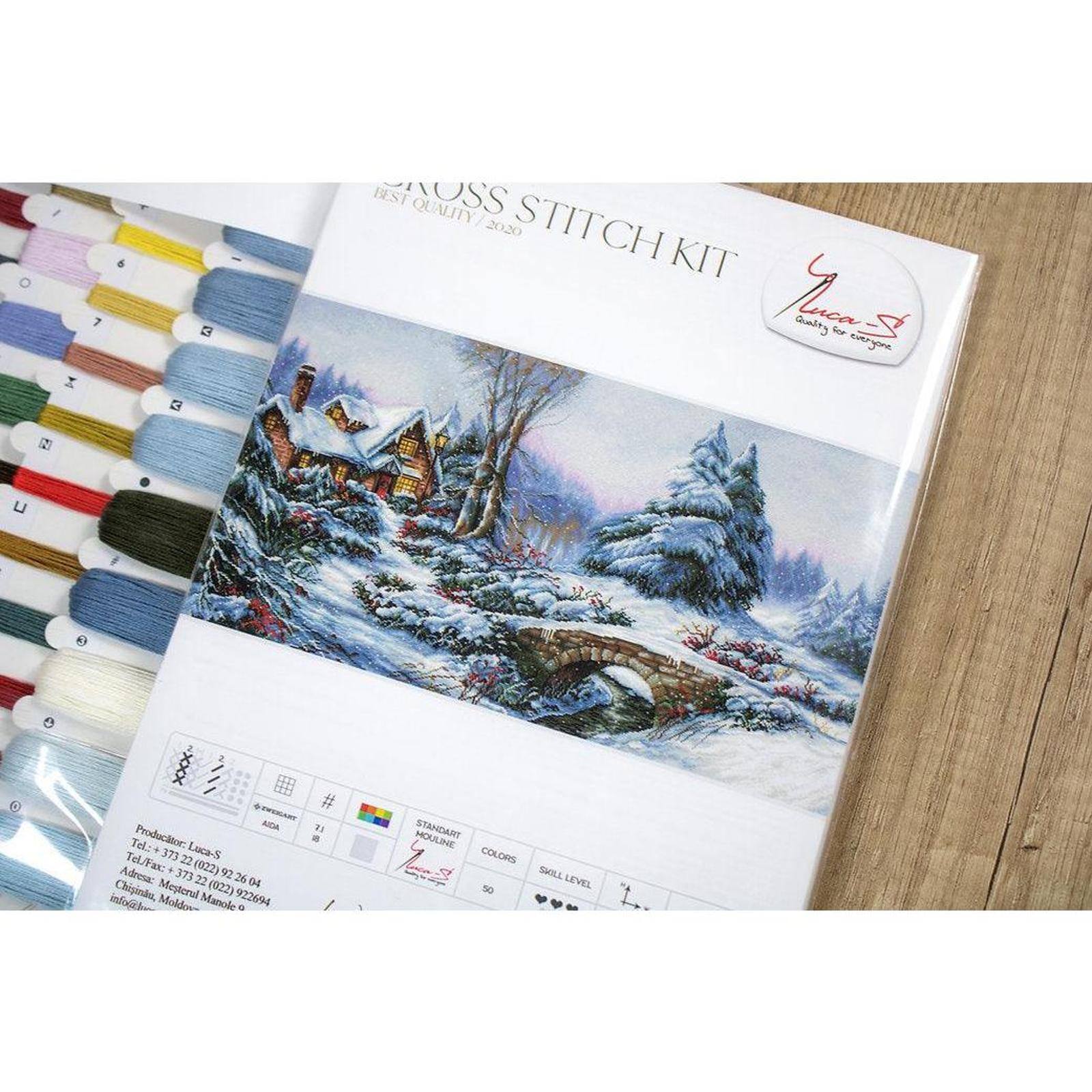 Luca-S Winter Landscape Counted Cross Stitch Kit
