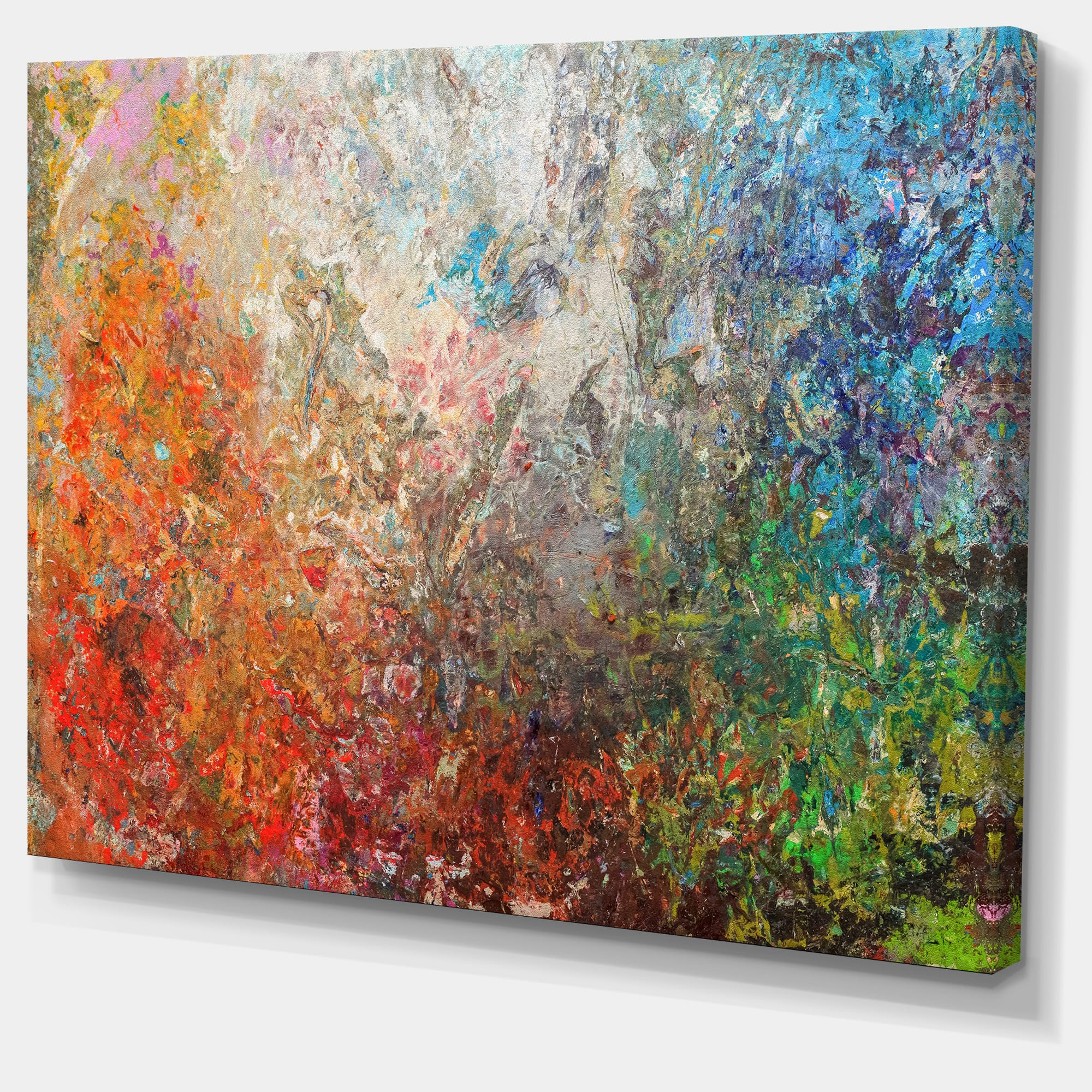 Designart - Board Stained Abstract Art - Abstract Canvas Art Print